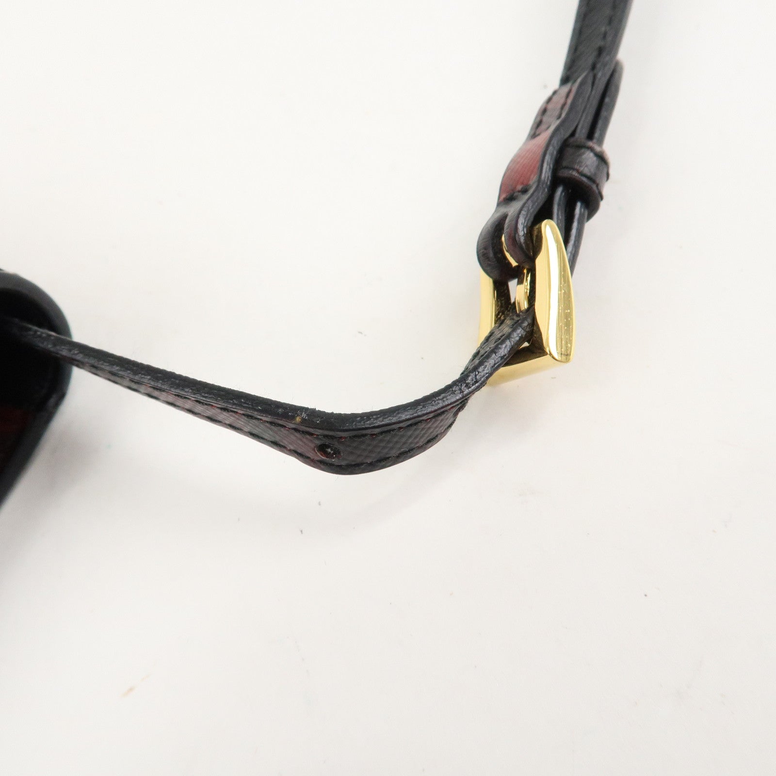 PRADA Saffiano Leather Shoulder Long Wallet Camouflage 1M1437 Used