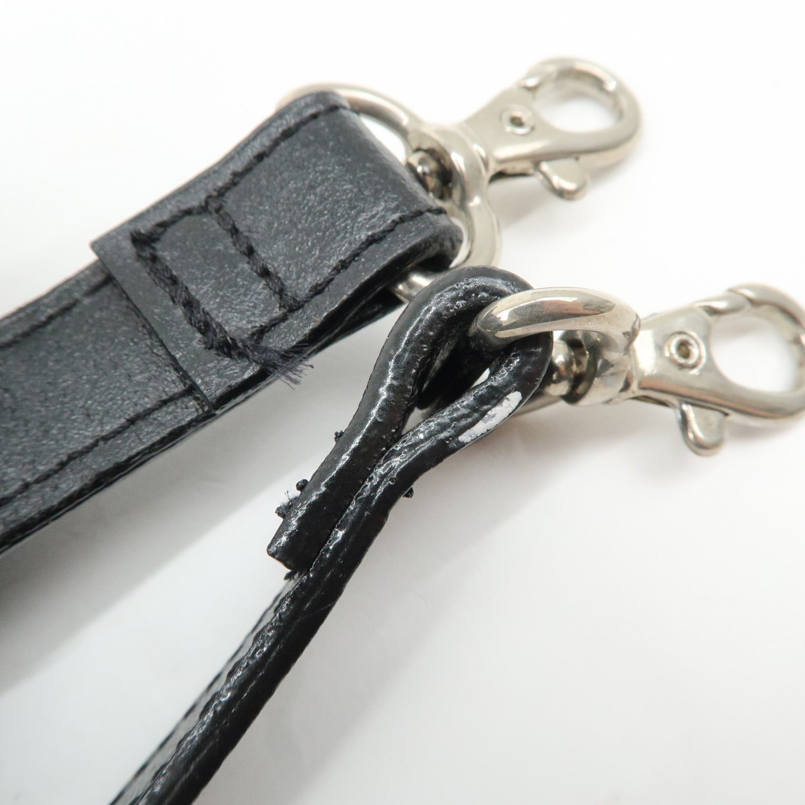 GUCCI Bamboo Leather 2Way Shoulder Bag Black 000.0833 Used