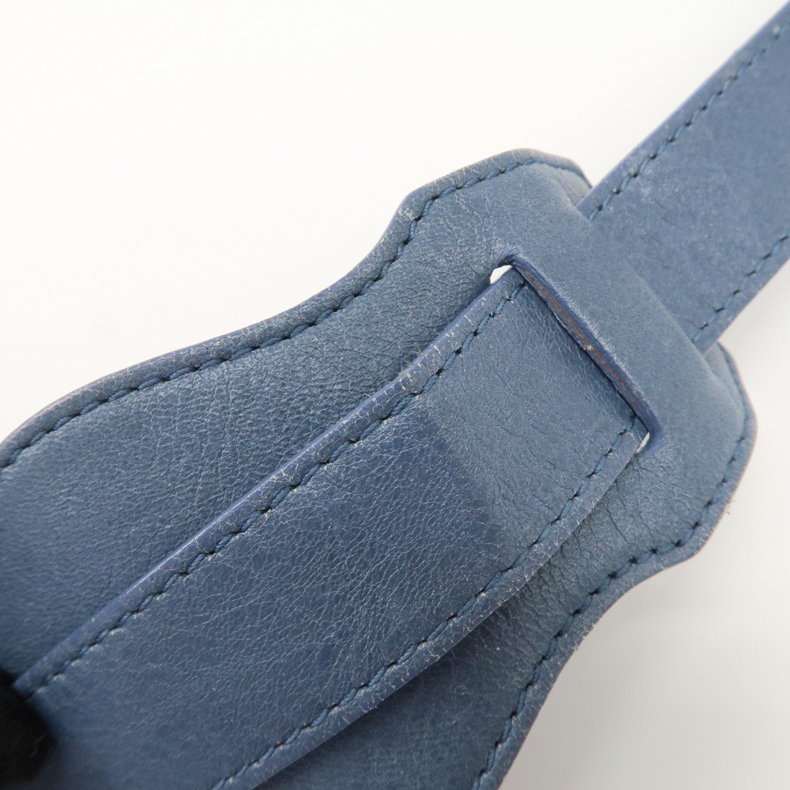 BALENCIAGA Classic Mini Twiggy Leather 2Way Bag Blue 327103 Used