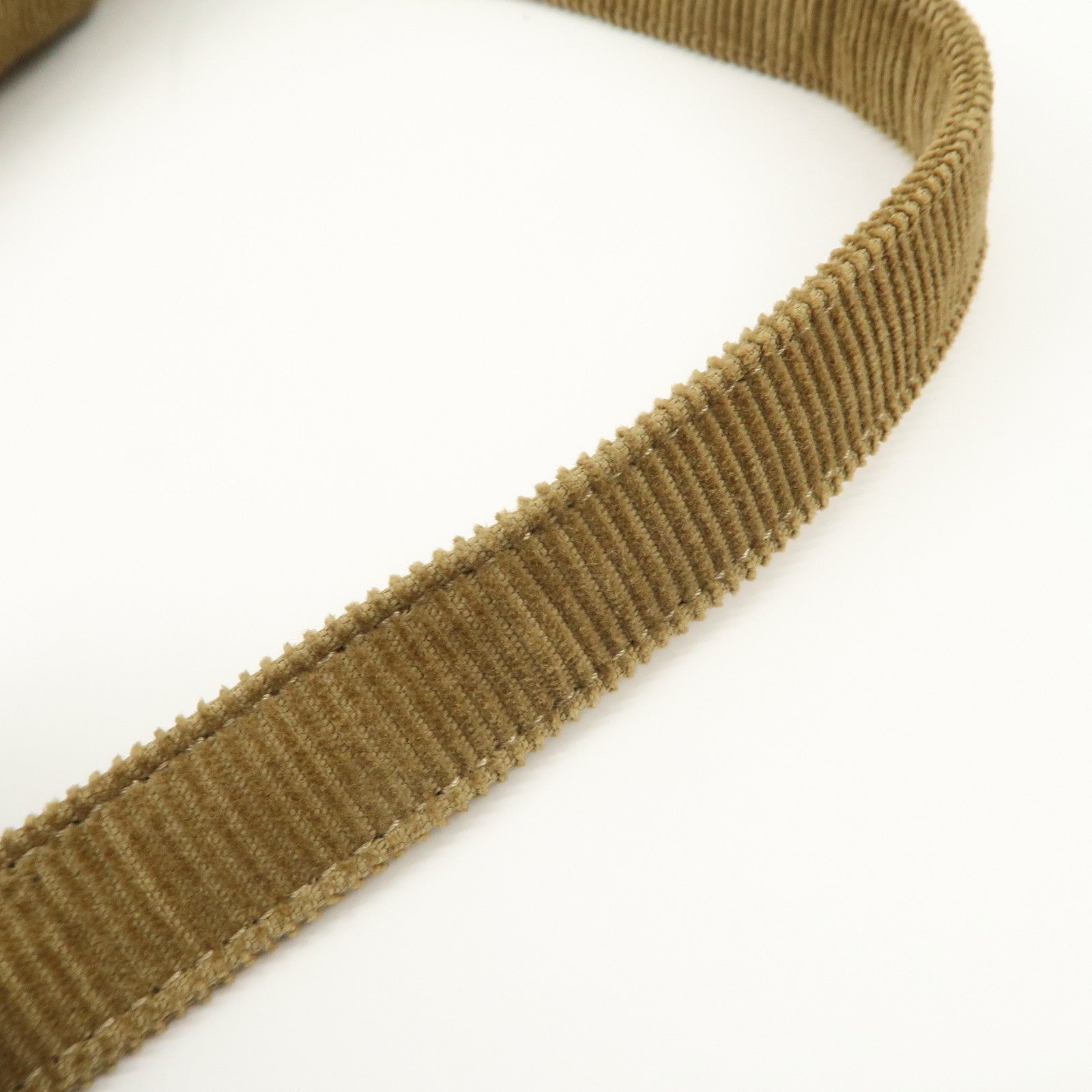 FENDI Mamma Baguette Corduroy Shoulder Bag Khaki 26325 Used