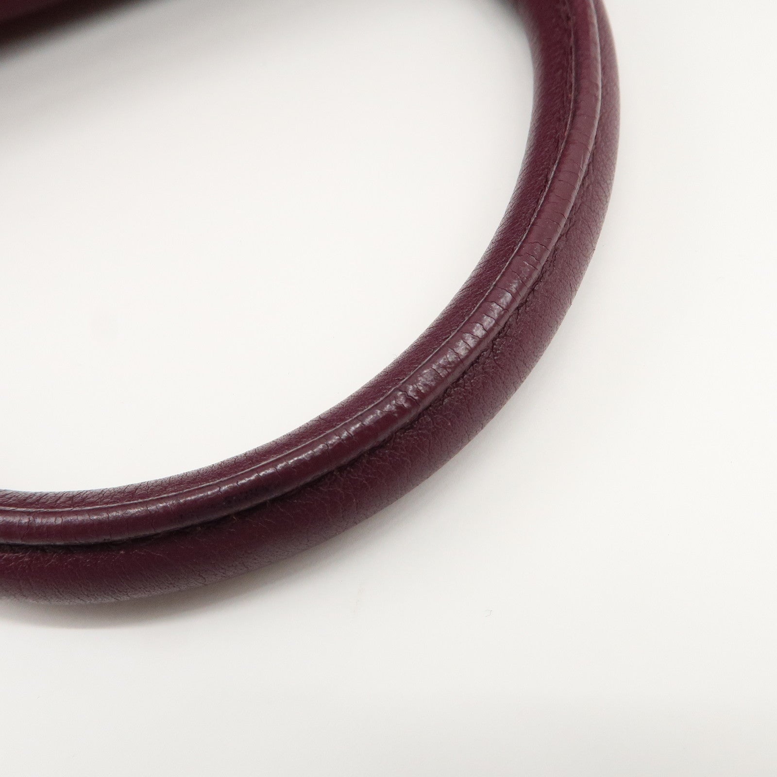 LOEWE Anagram Suede Leather Amazona 32 Hand Bag Pink Purple Used