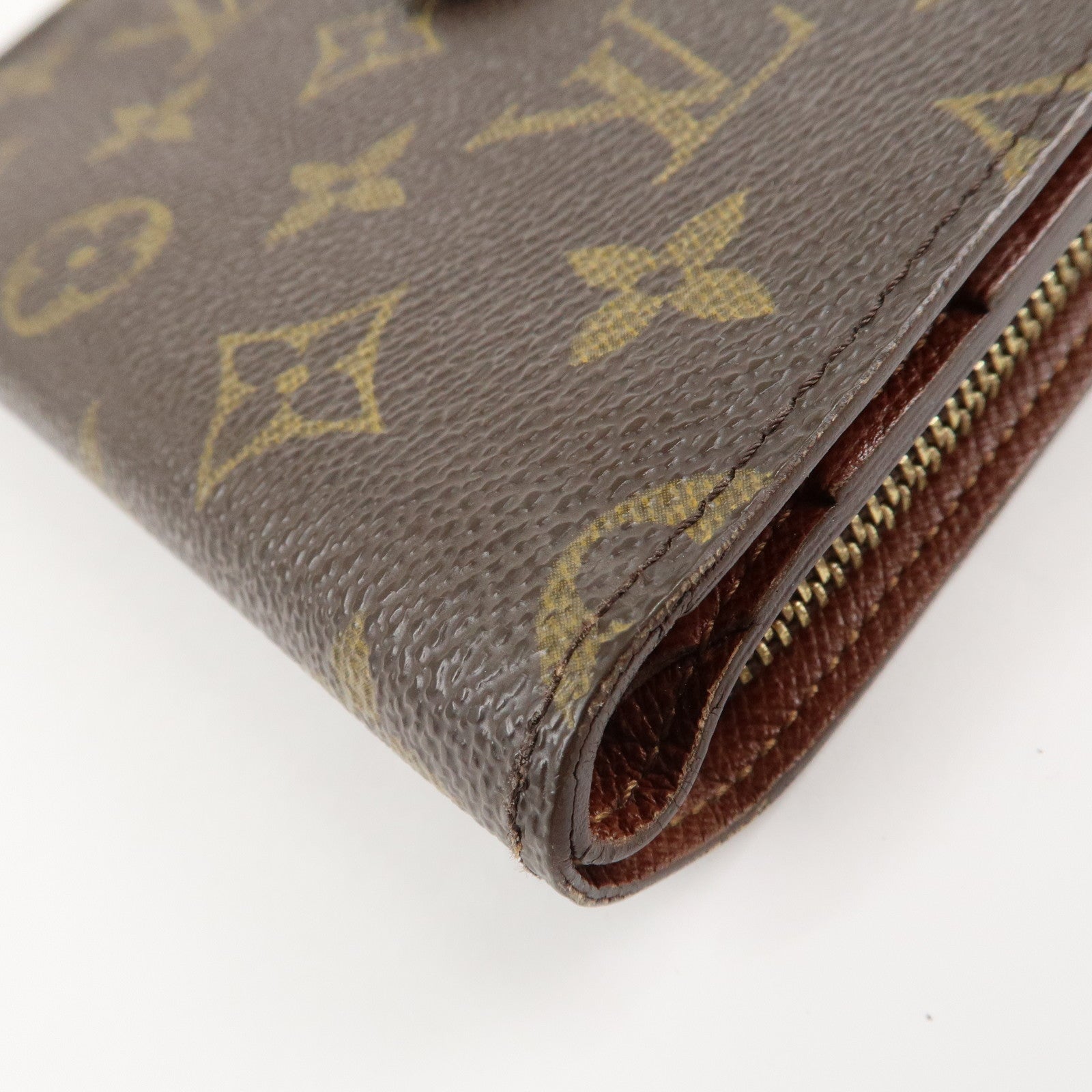 Louis Vuitton Monogram Porte Papier Zip Bi-fold Wallet M61207 Used