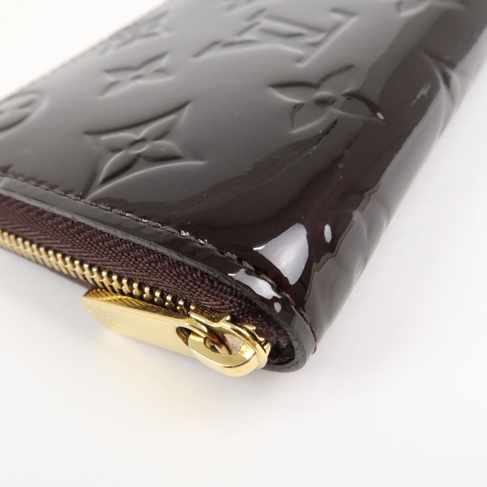 Louis Vuitton Monogram Vernis Zippy Coin Purse Amarante M93607 Used