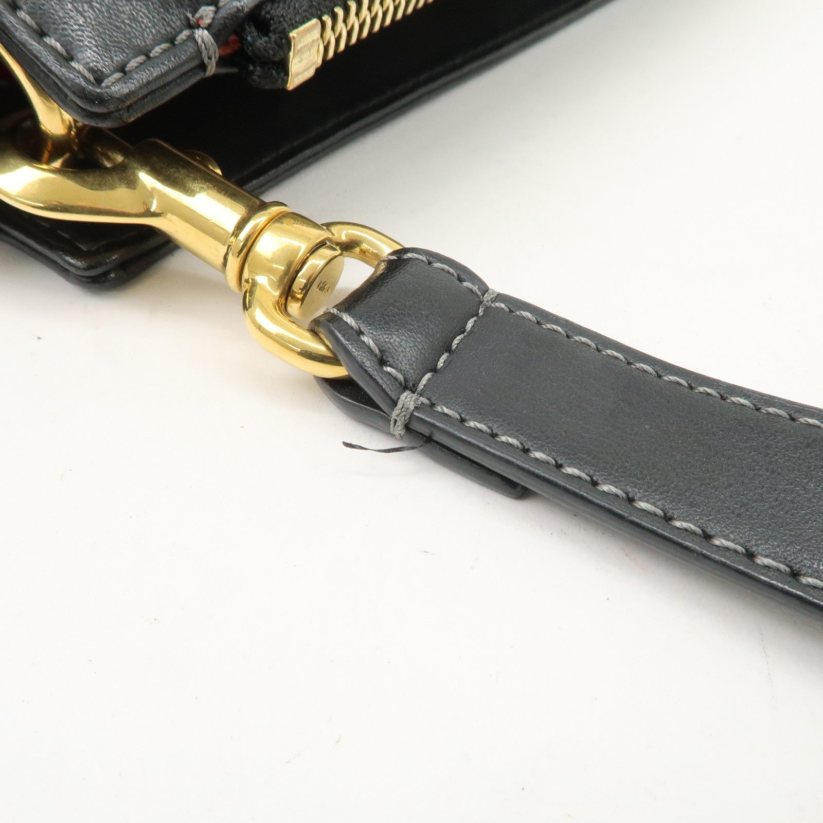 Chloe Eden Leather Tassel Shoulder Bag Black Brown Used