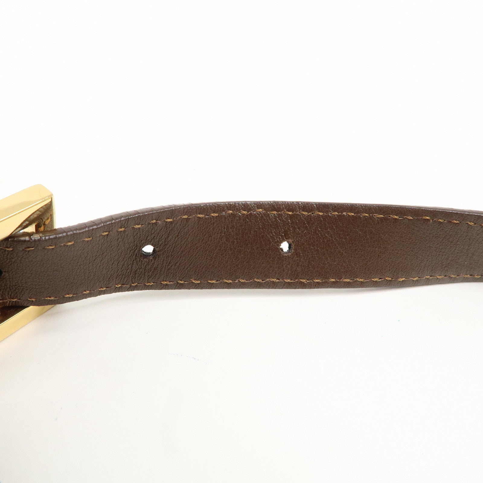 FENDI Mamma Baguette Zucchino Canvas PVC Leather Shoulder Bag Used