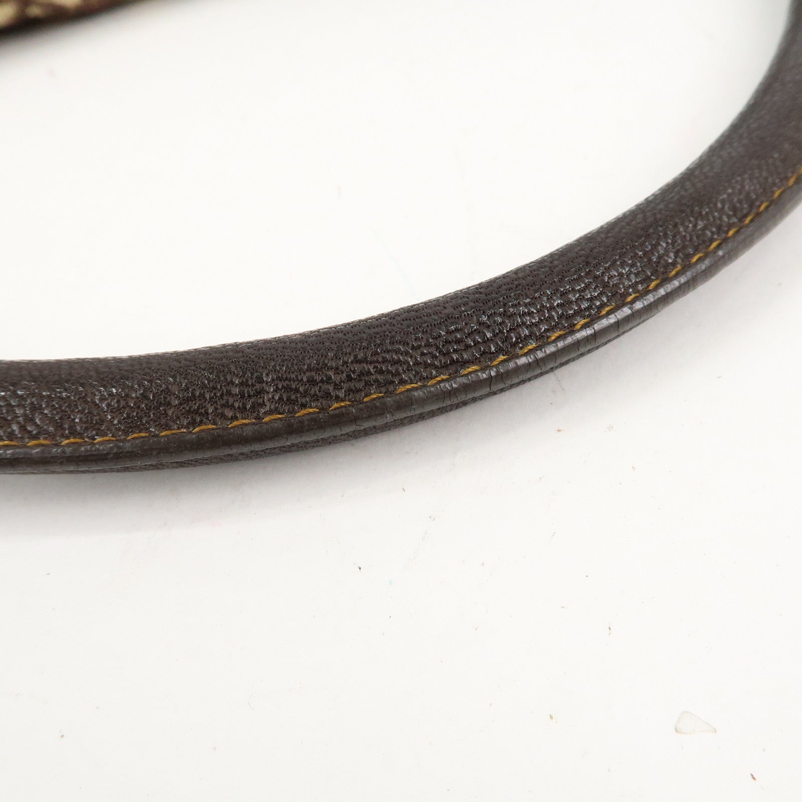 Christian Dior Trotter Canvas Leather Shoulder Bag Brown Used