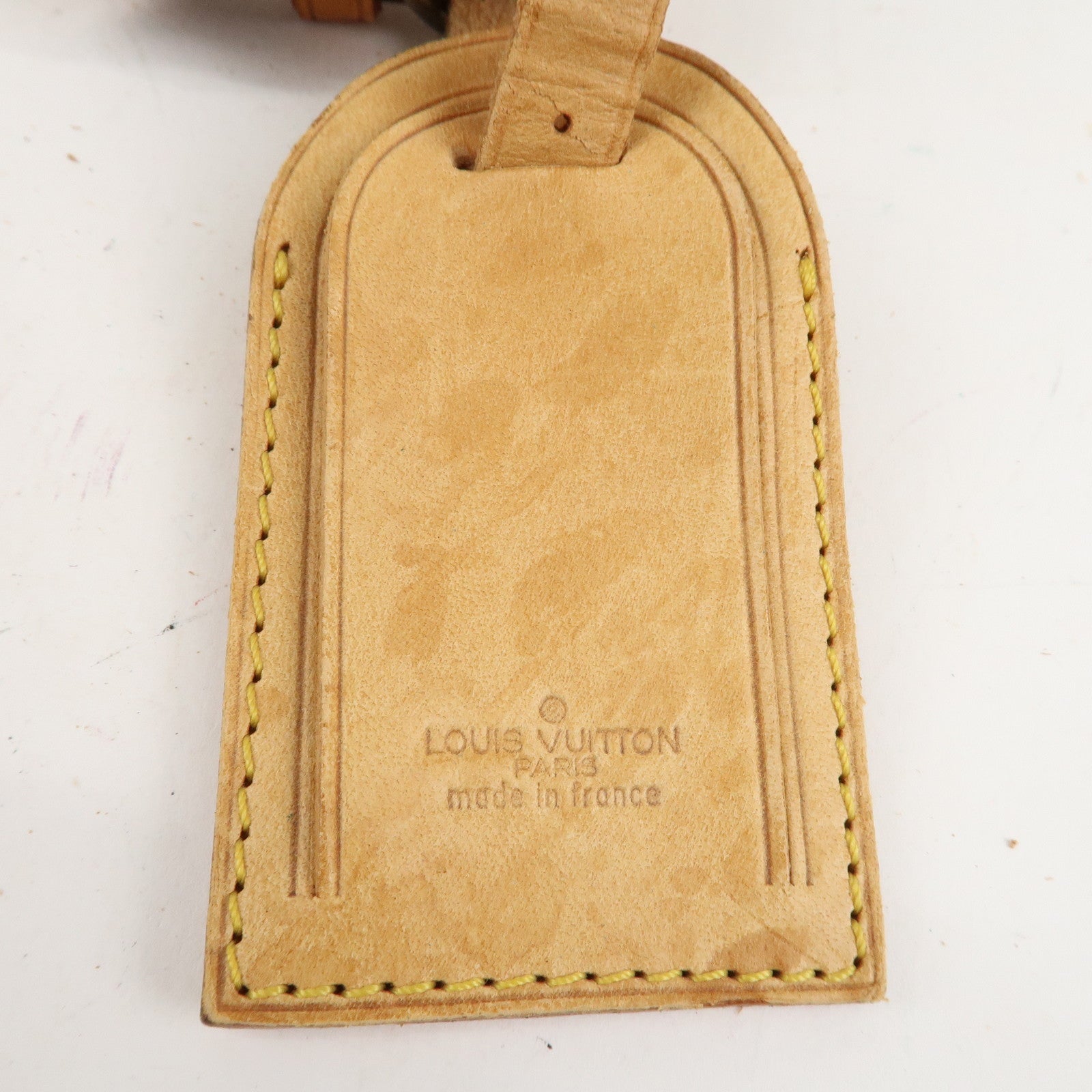 Louis Vuitton Set of 10 Leather Name Tag & Poignet Natural Used