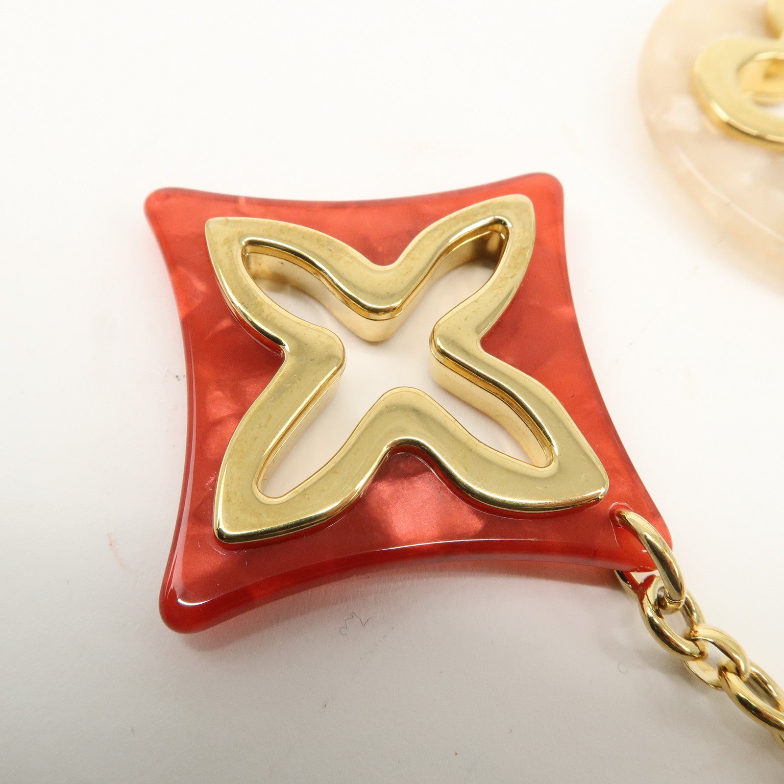 Louis Vuitton Bijoux Sac Insolence Bag Charm Gold Pink Red M67947 Used