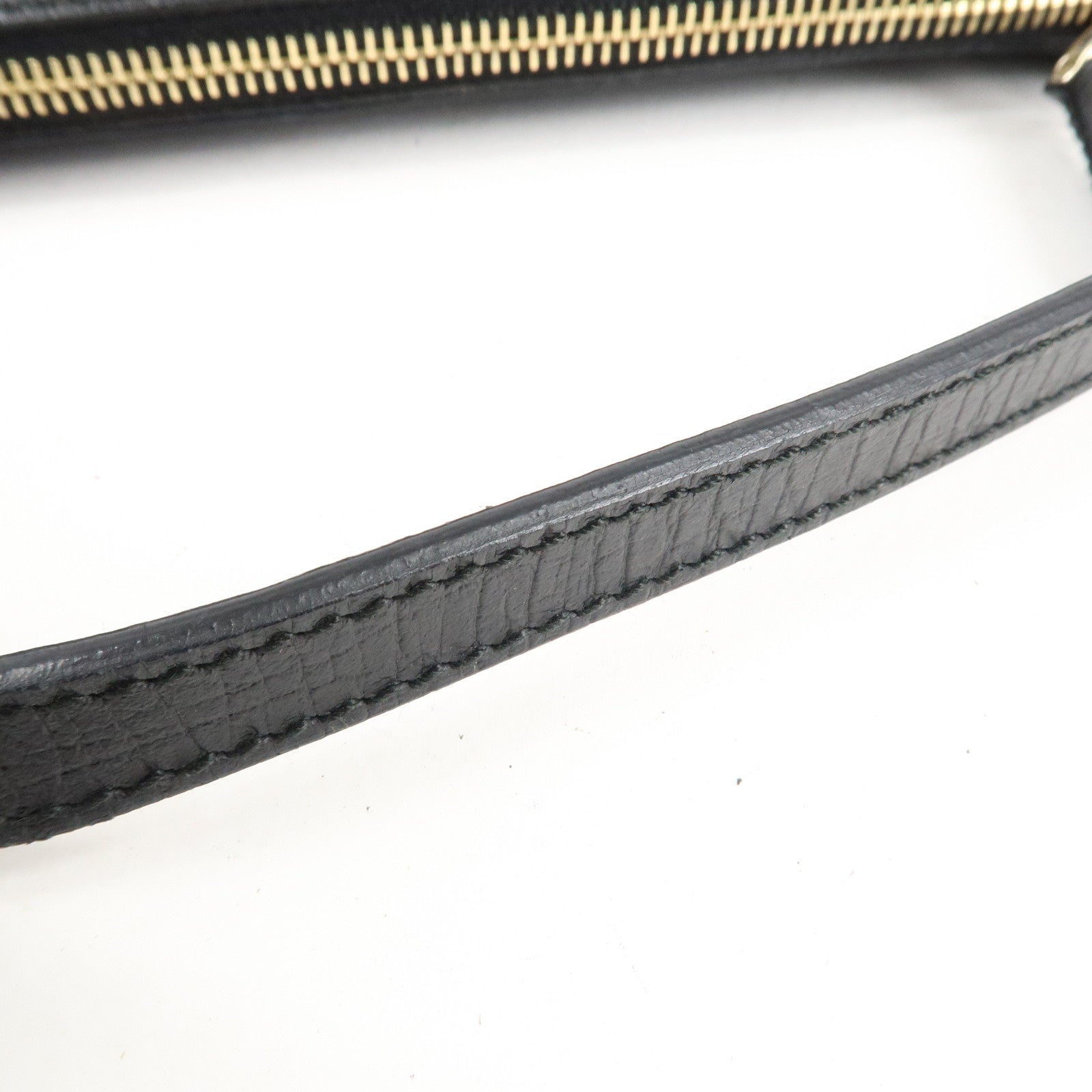 GUCCI Sherry GG Canvas Leather Shoulder Bag Black 145970 Used