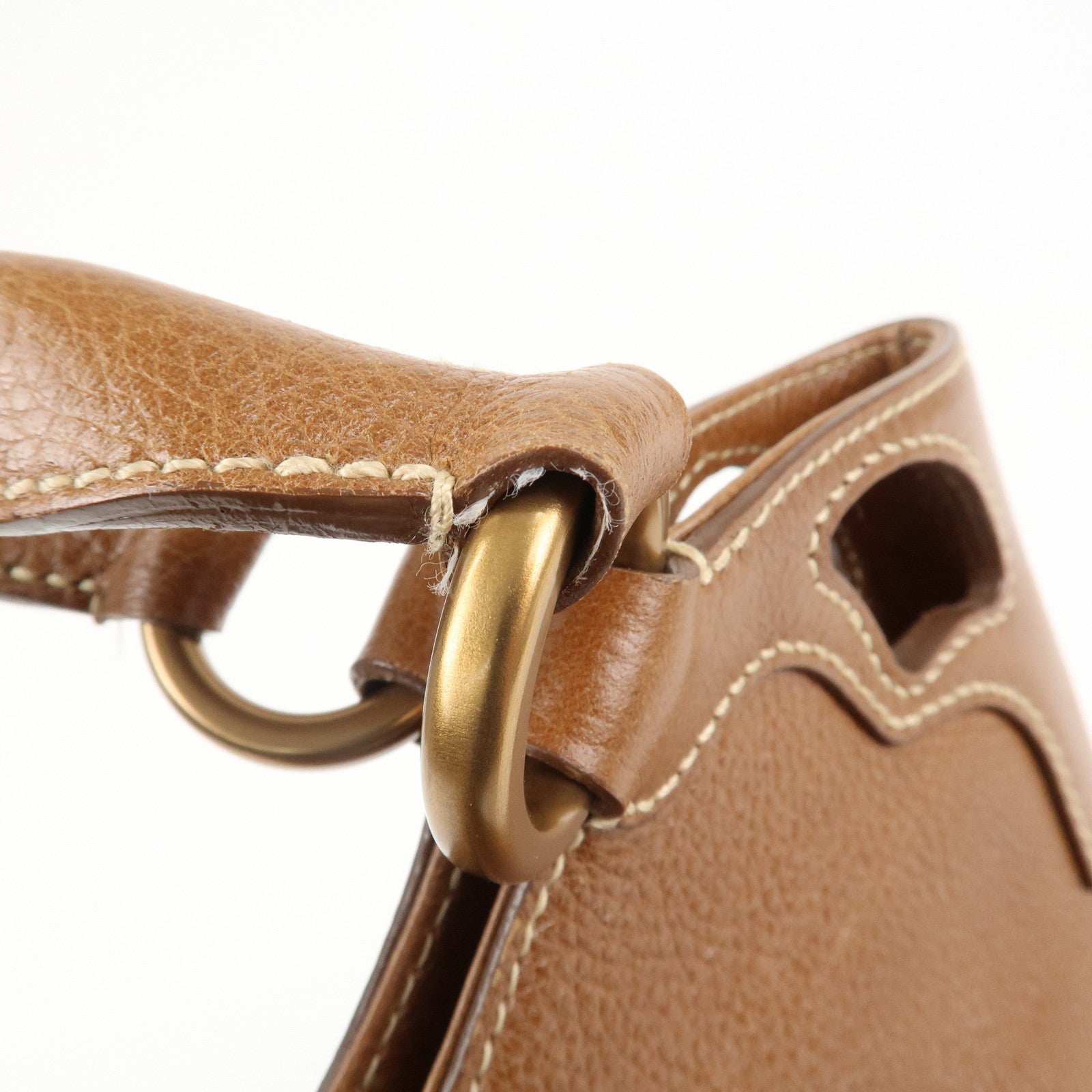 Cartier Leather Marcello de Cartier SM Hand Bag Brown Used