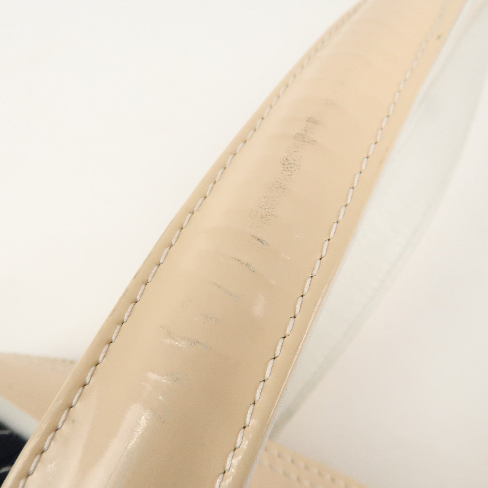 CHANEL COCO Mark Matelasse Canvas Patent Leather Tote Bag Used