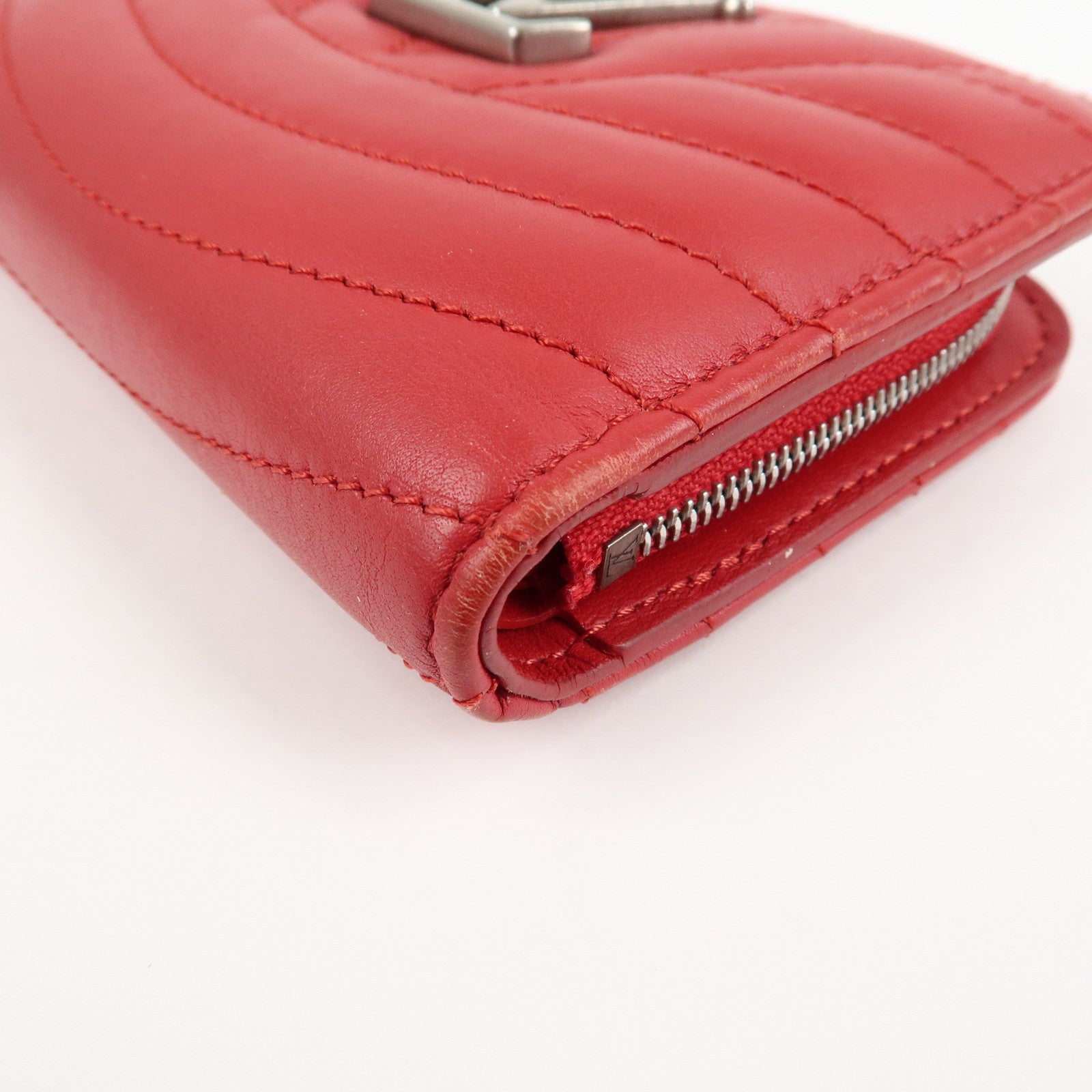 Louis Vuitton Zipped Compact Wallet Rouge M63790 Used