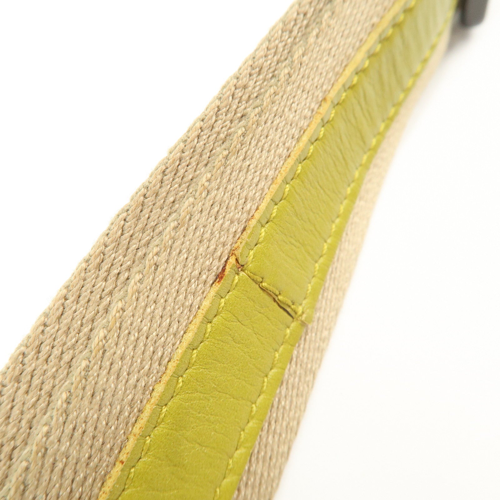 BOTTEGA VENETA Intrecciato Leather Shoulder Bag Yellow Used