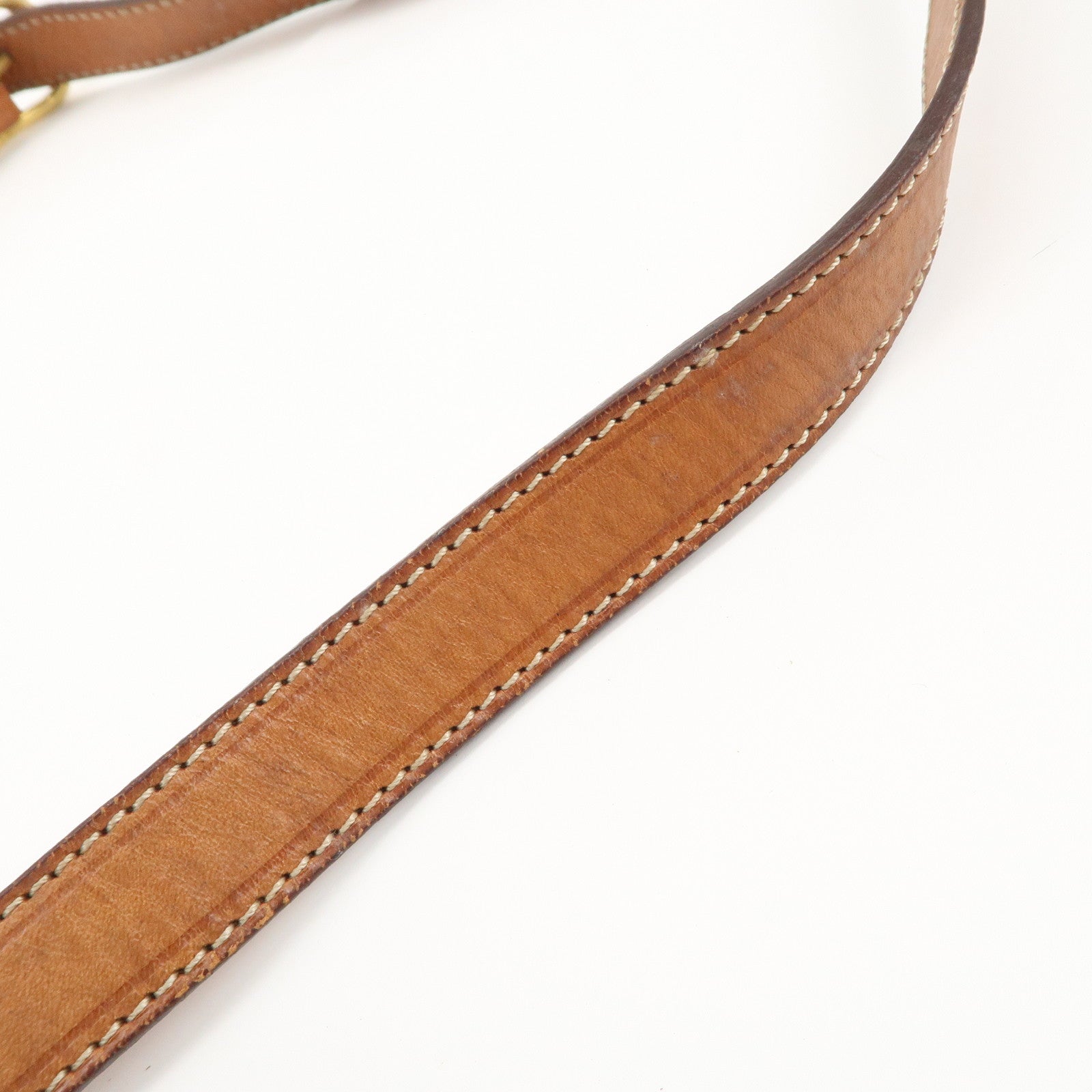 CELINE Macadam PVC Leather Shoulder Bag Brown Gold Hardware Used