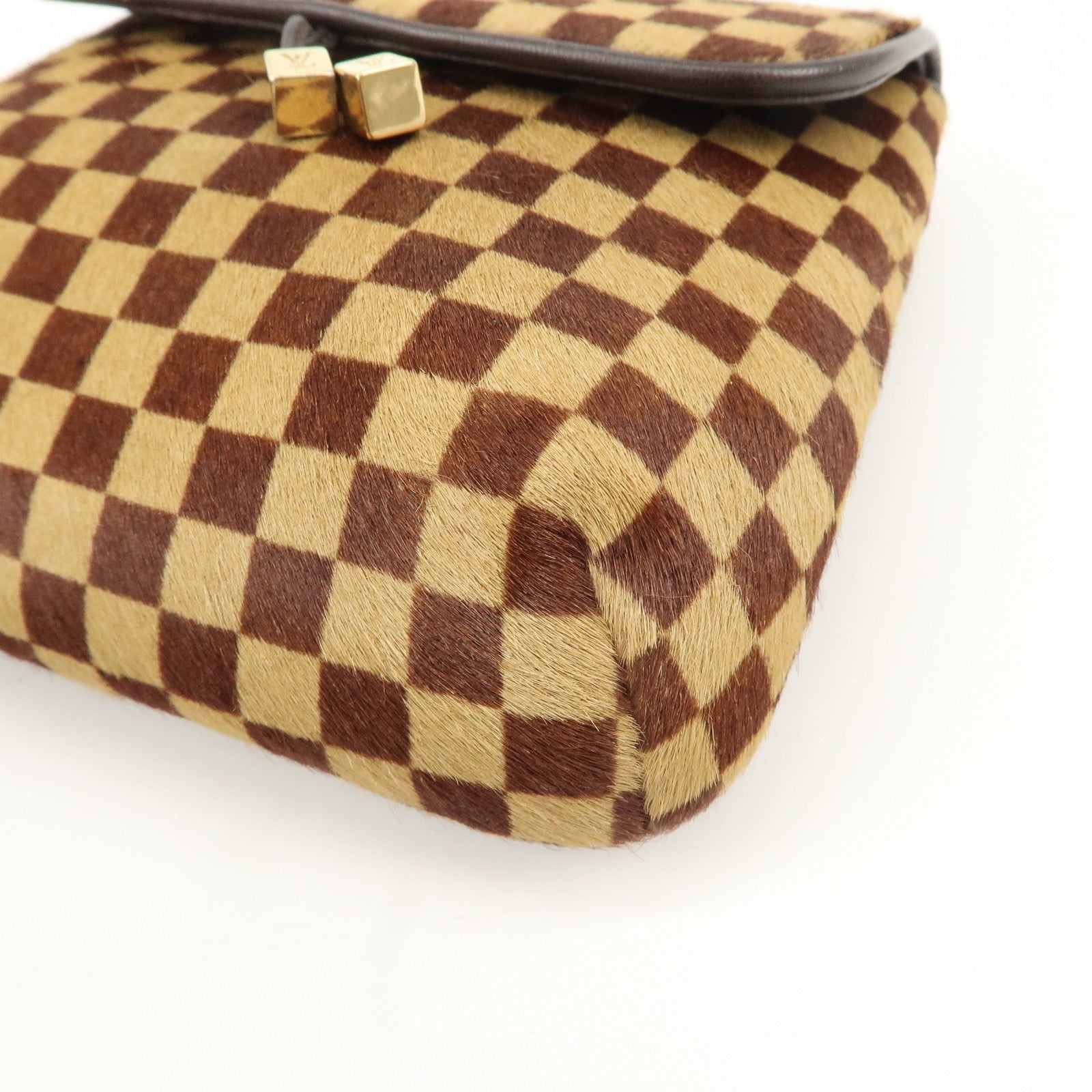 Louis Vuitton Damier Sauvage Gazelle Beige Shoulder Bag M92130 Used