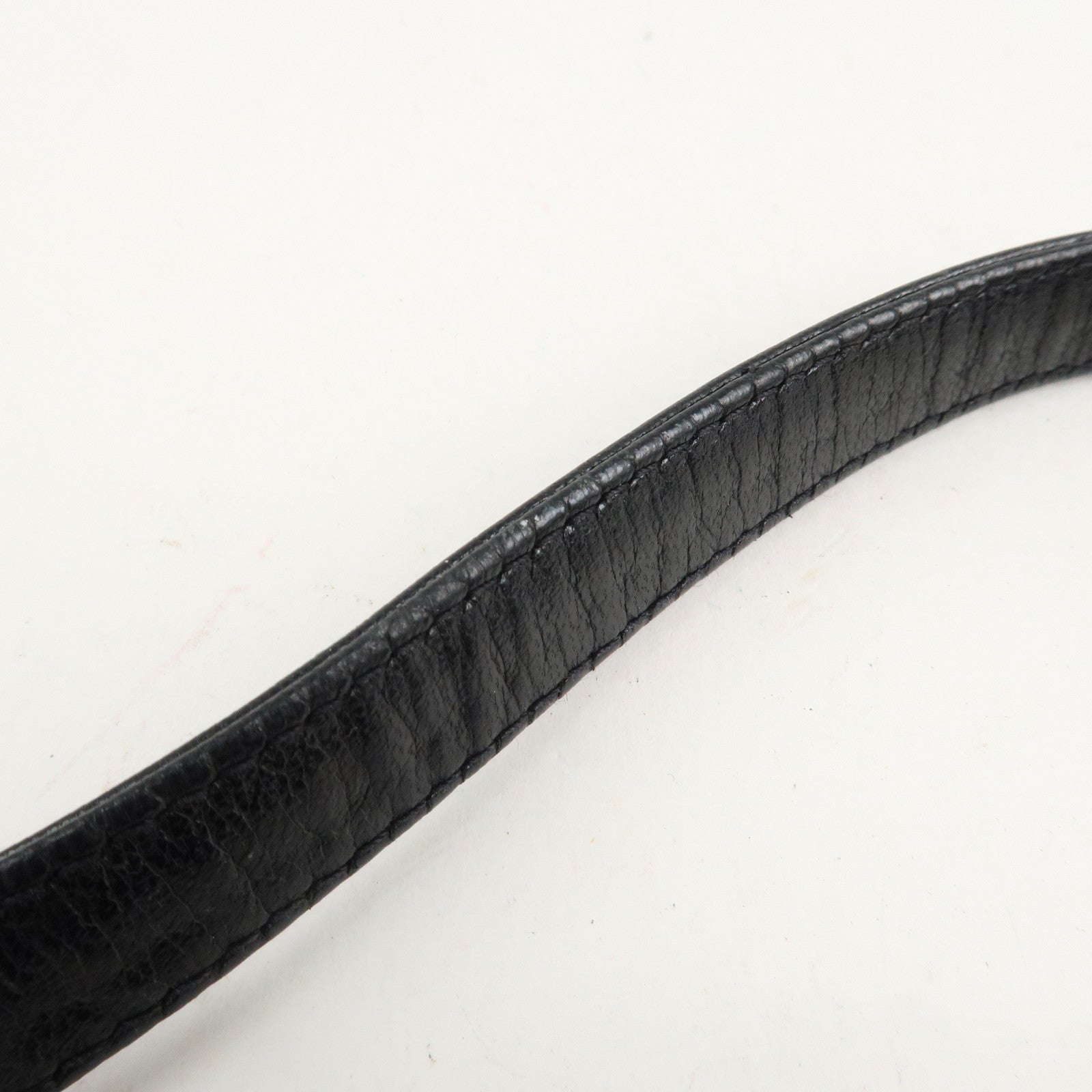 FENDI Polyester Leather Shoulder Bag Black 26727 Used