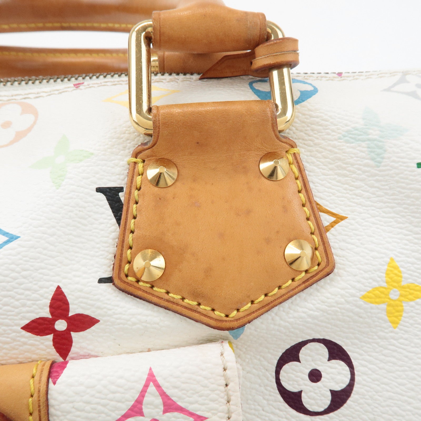 Louis Vuitton Monogram Multicolor Speedy 30 Hand Bag Blanc M92642 Used