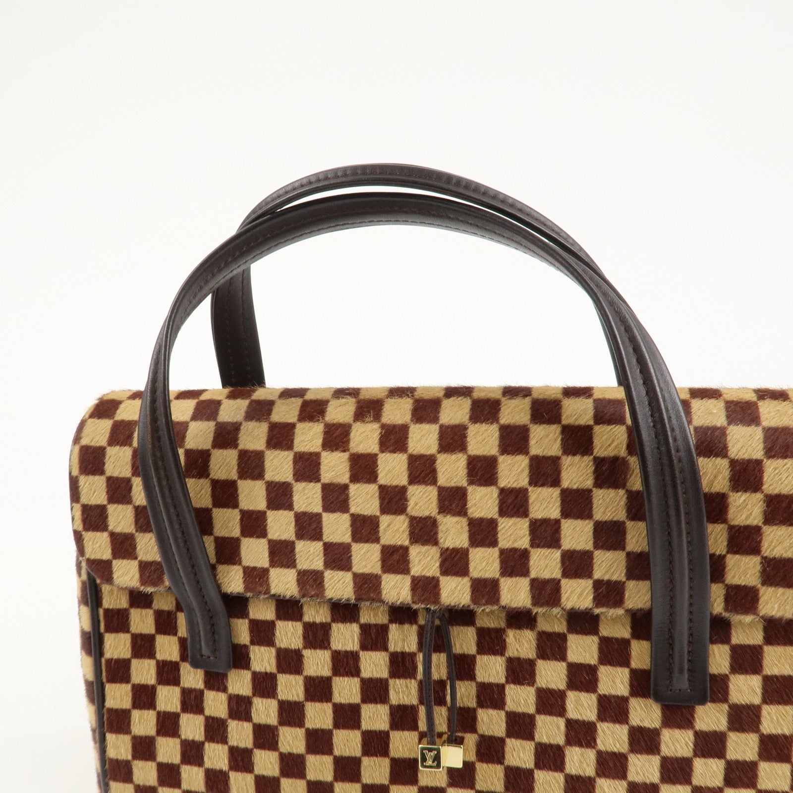 Louis Vuitton Damier Sauvage Lion Hand Bag Beige Brown M92131 Used