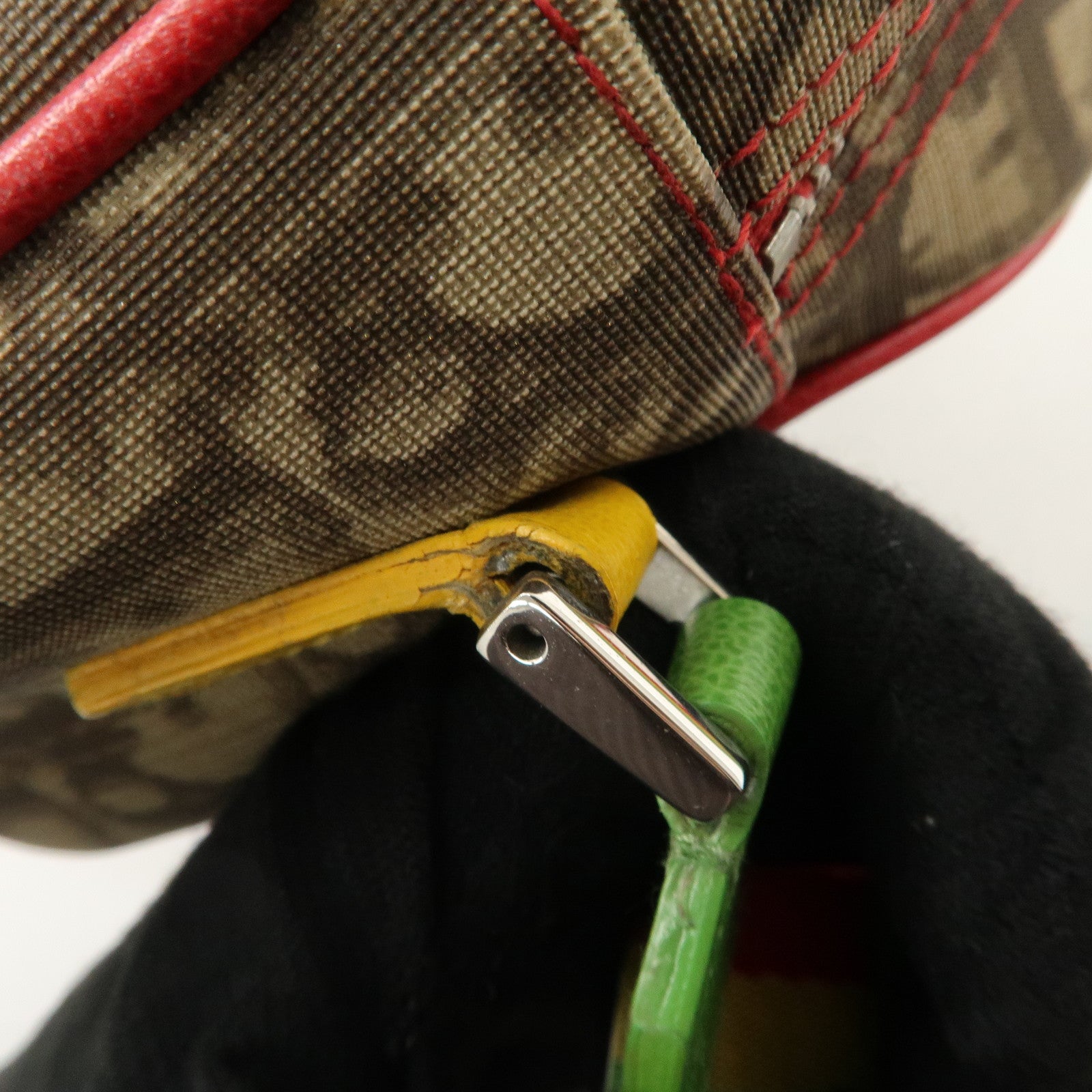 Christian Dior Rasta Trotter PVC Leather Shoulder Bag Brown Used