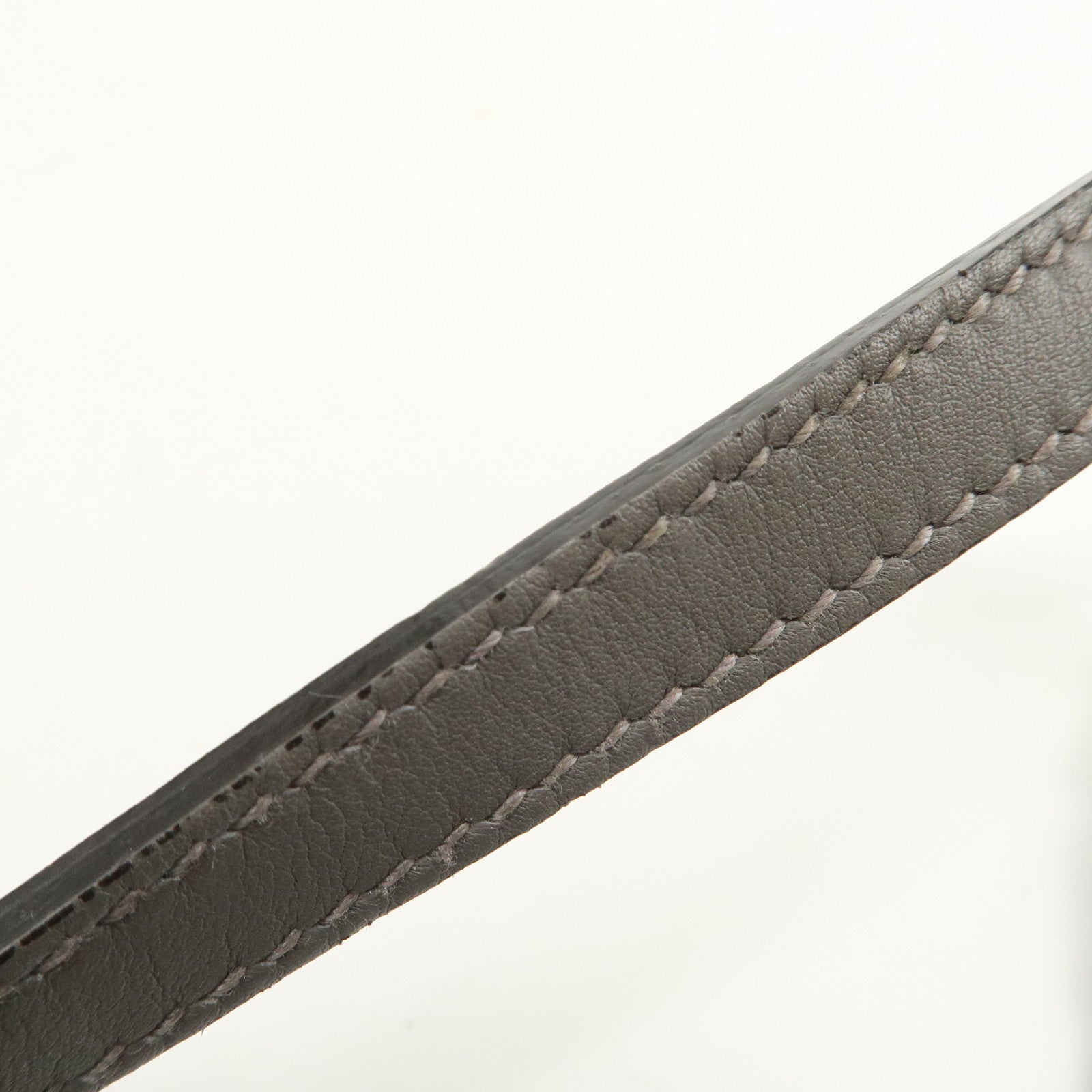 GUCCI Micro Guccissima Leather 2WAY Bag Hand Bag Gray 449654 Used