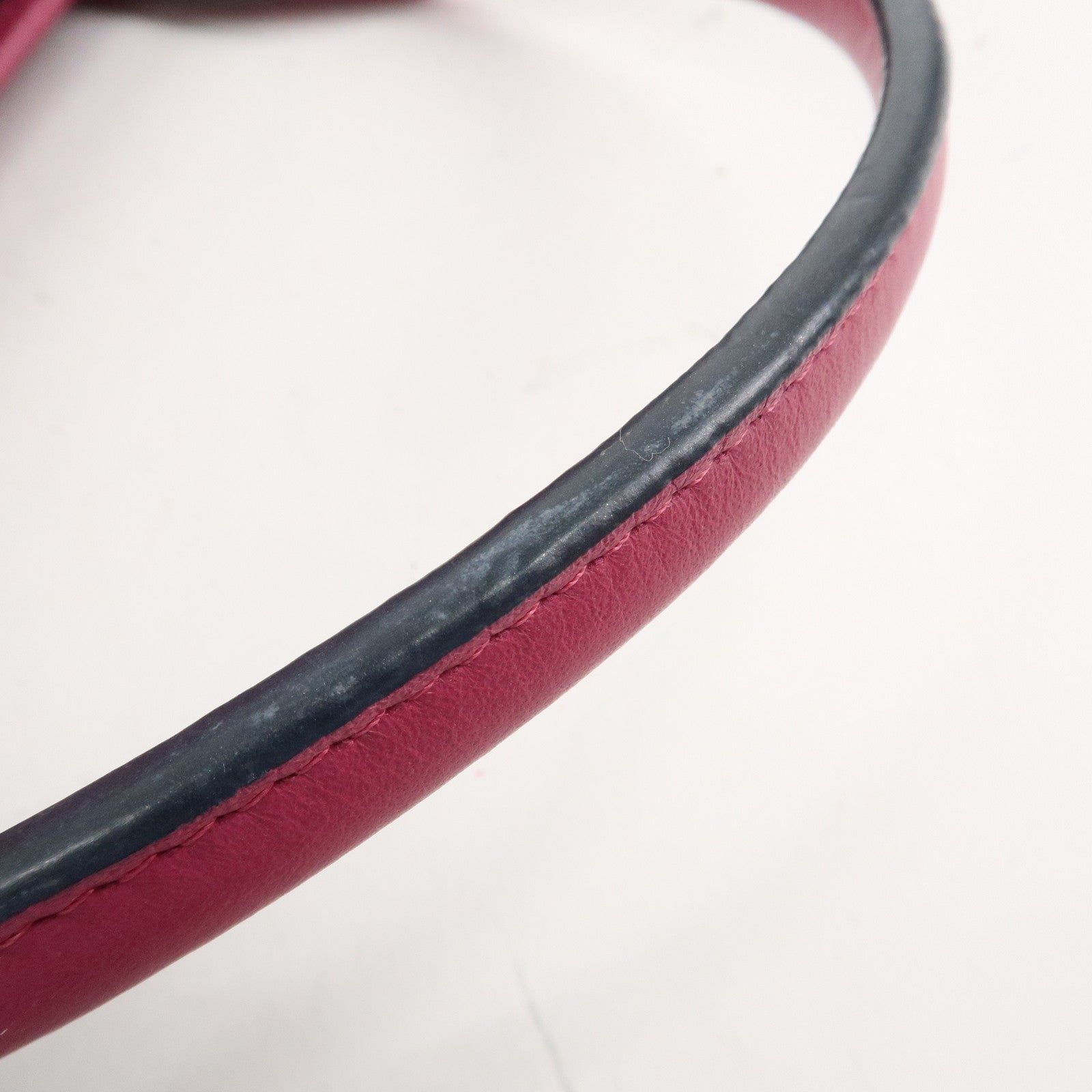 LOEWE Leather Tote Bag Hand Bag Shoulder Bag Medium Pink Used