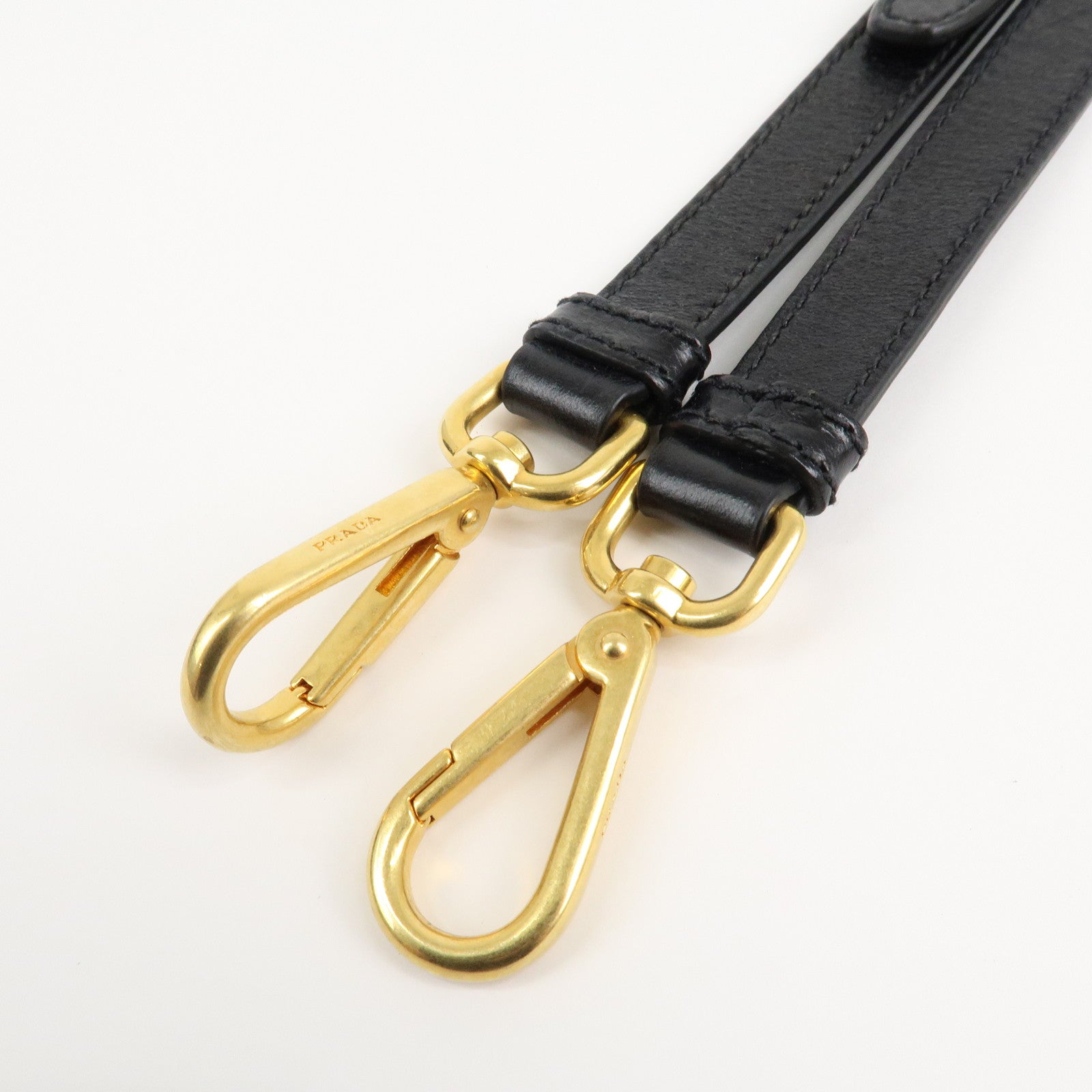 PRADA Leather 2Way Hand Bag Shoulder Bag Black BN2324 Used