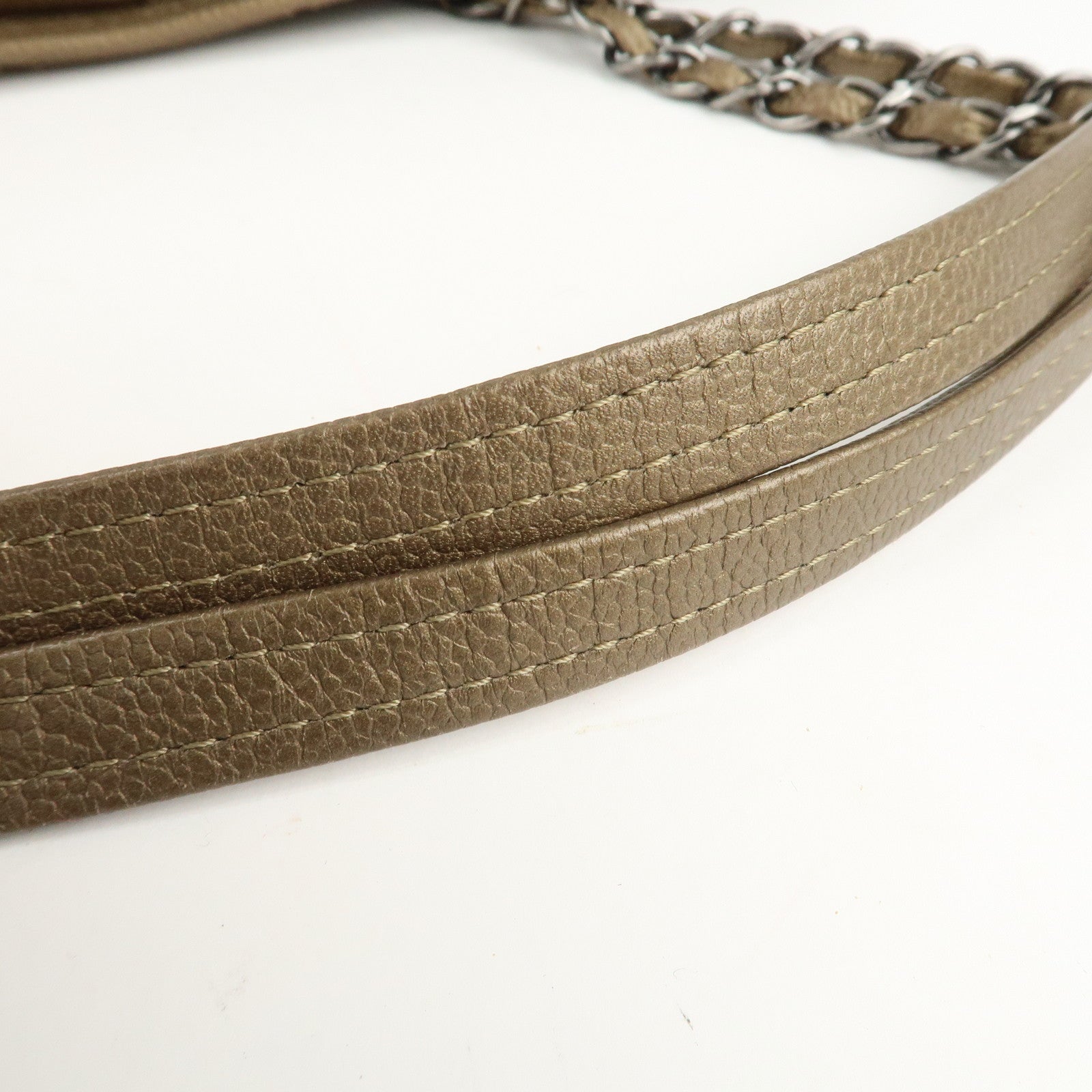 CHANEL Matelasse Caviar Skin COCO Mark Chain Tote Bag A90451 Used