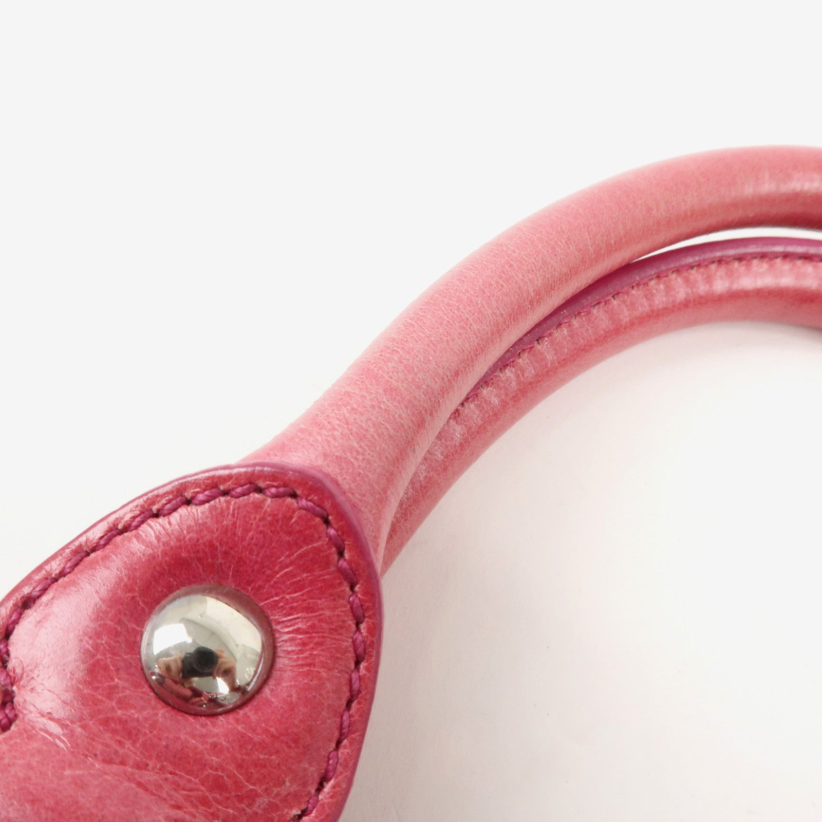 MIU MIU Leather 2Way Bag Hand Bag Ribbon Alamoana2011 09/60 Used