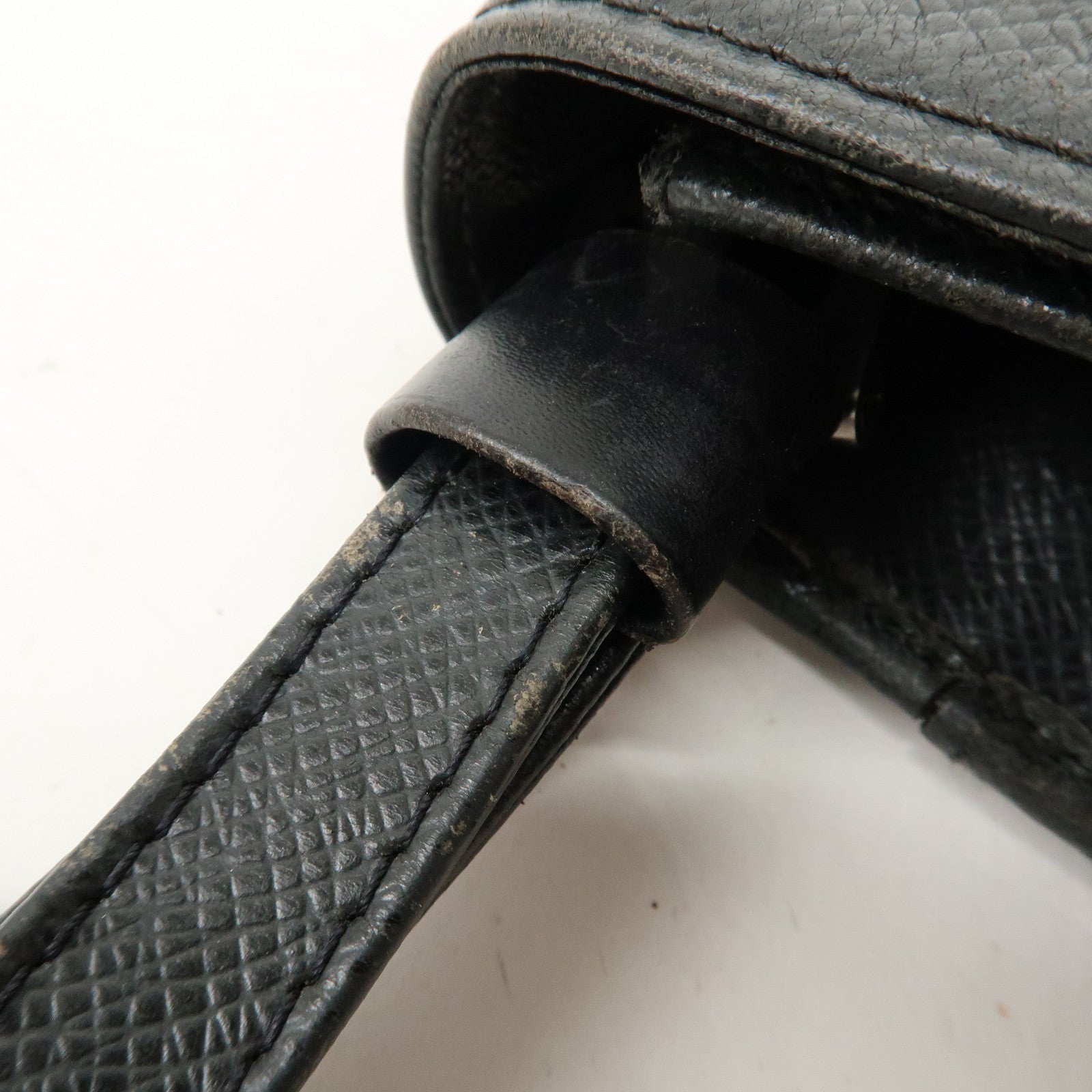 Louis Vuitton Taiga Selenga Clutch Bag Ardoise M30782 Used
