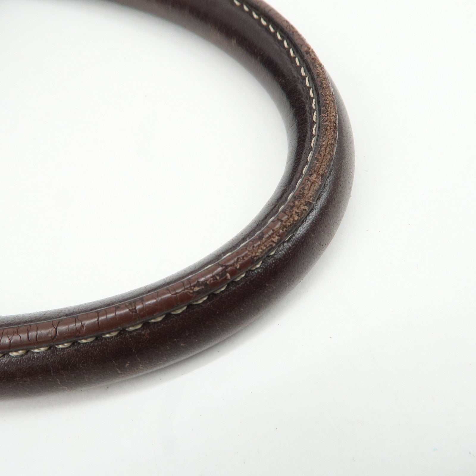 LOEWE Anagram Canvas Leather Tote Bag Blue Brown Used