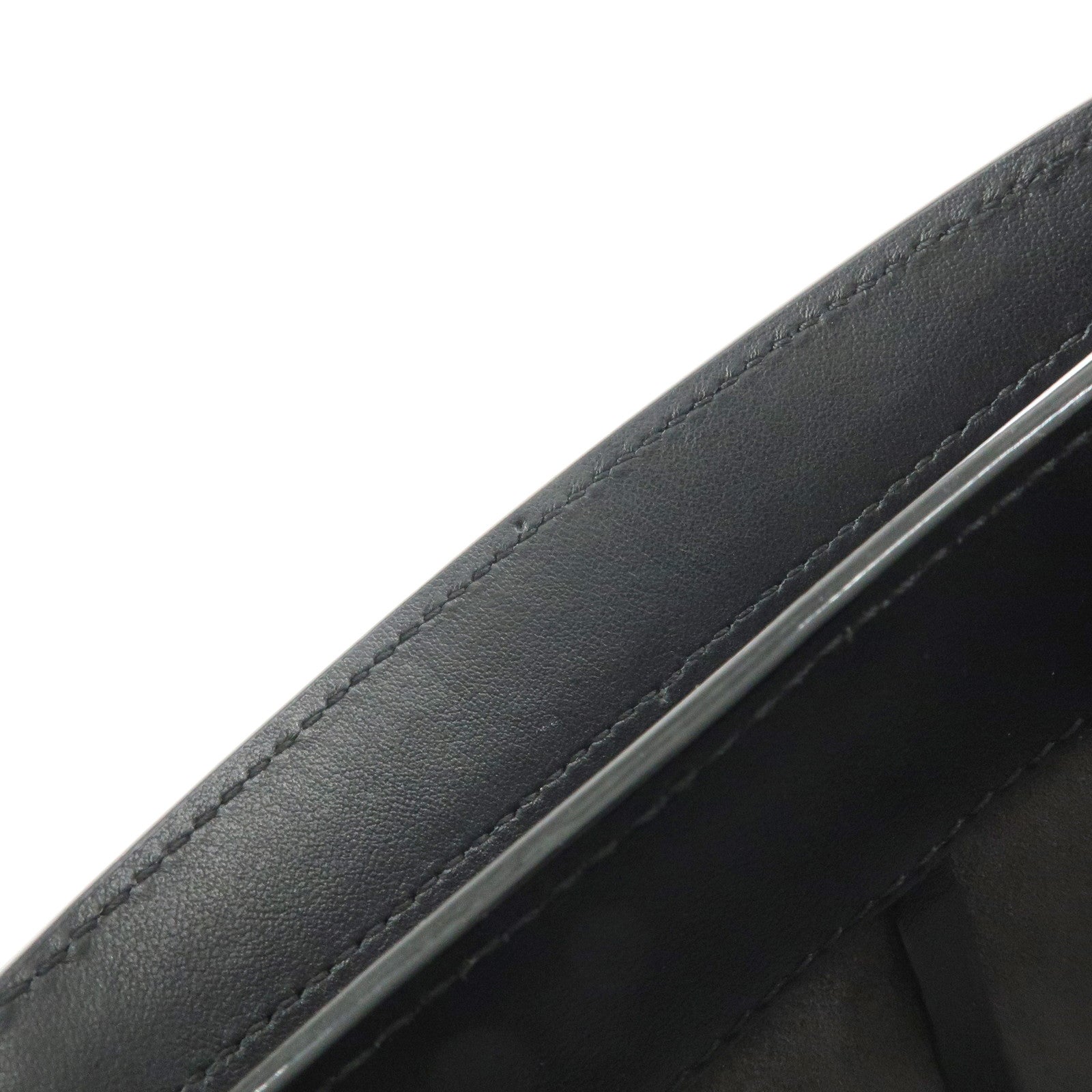 JIMMY CHOO Leather Hand Bag Black Used