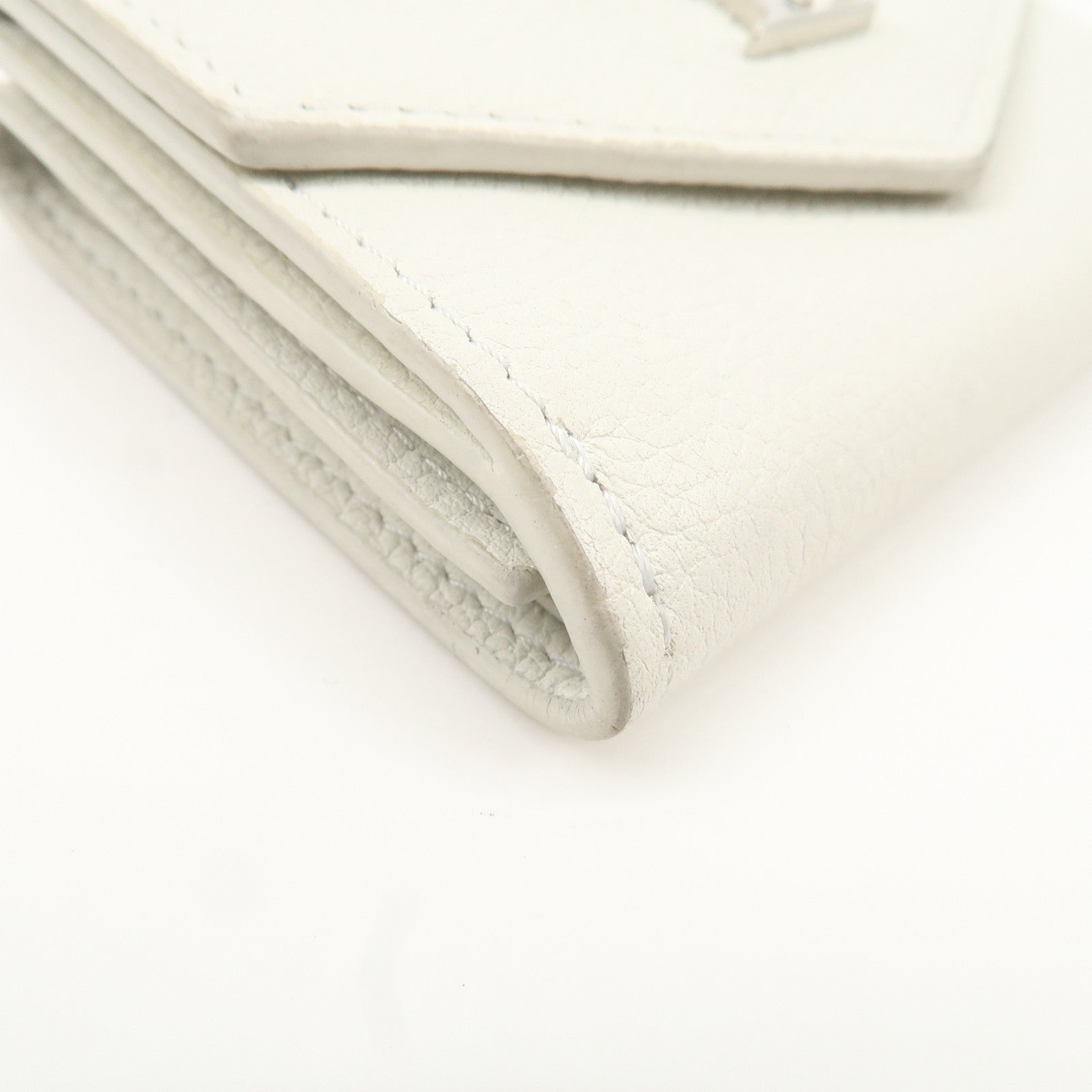 Louis Vuitton Portefeuille Lock Mini Wallet White M68482 Used