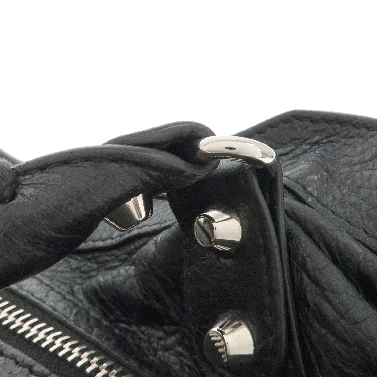 BALENCIAGA The Town Leather 2way Bag Hand Bag Black 240579 Used