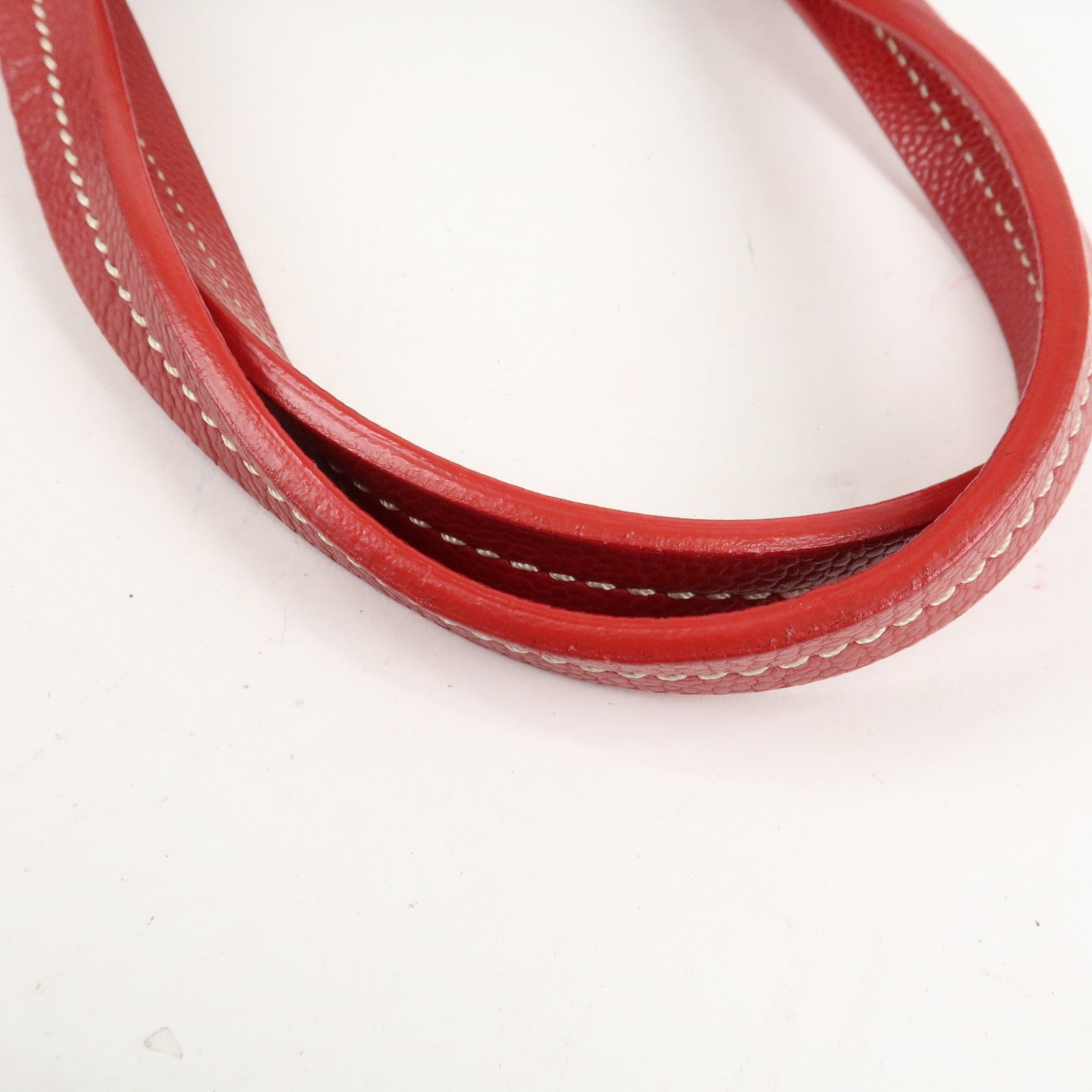 CHANEL PVC Leather Central Station Tote Bag Navy Red Used
