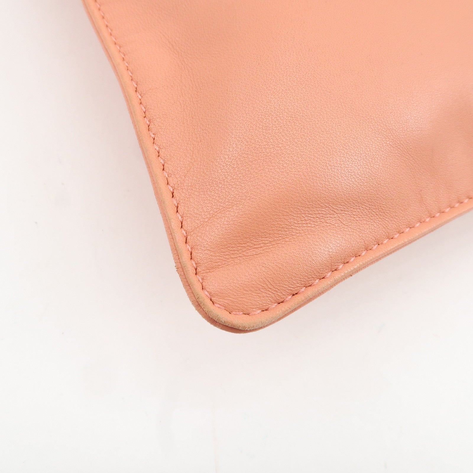 LOEWE Anagram Leather Tote Bag Hand Bag Pink Used