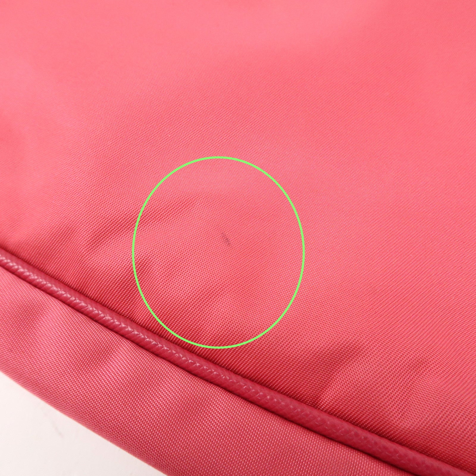 PRADA Nylon Saffiano Leather Shoulder Bag Hand Bag Pink Used