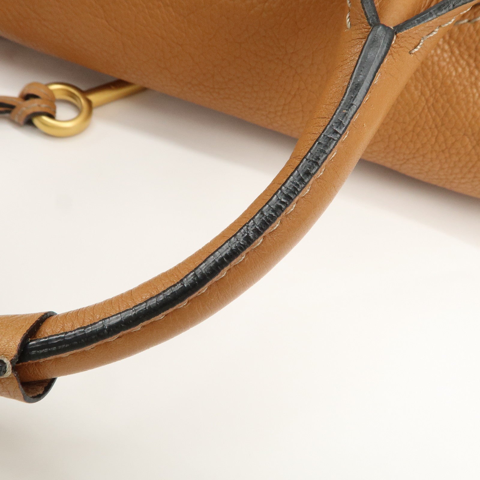 Chloe Paddington Leather Medium Hand Bag Shoulder Bag Brown Used