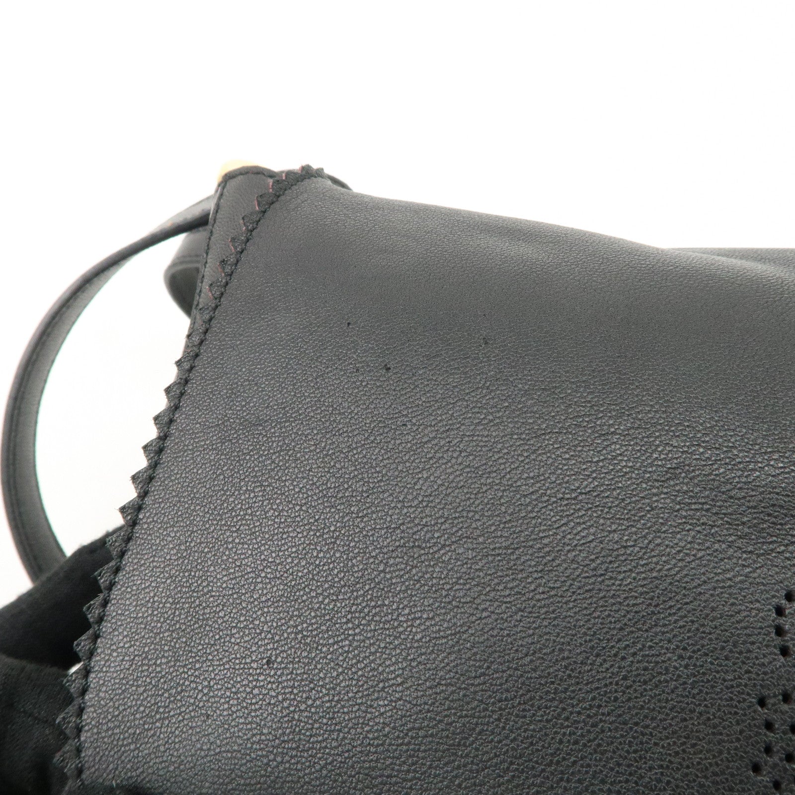 LOEWE Anagram Leather Tassel 2Way Shoulder Bag Black 315.82.E29 Used