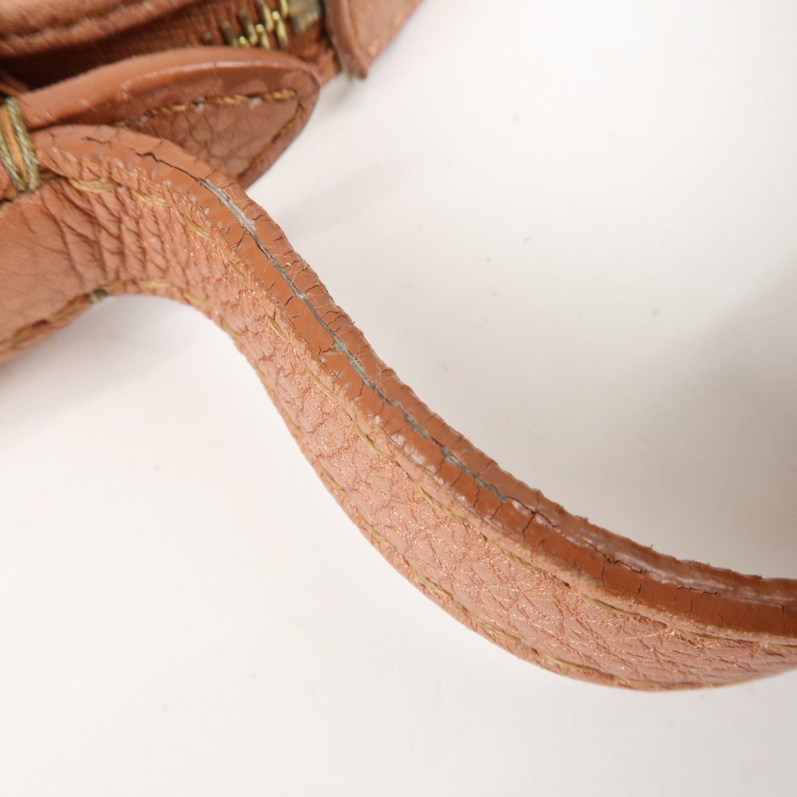 FENDI Zucca Canvas Leather Shoulder Bag Brown Black 8BT146 Used