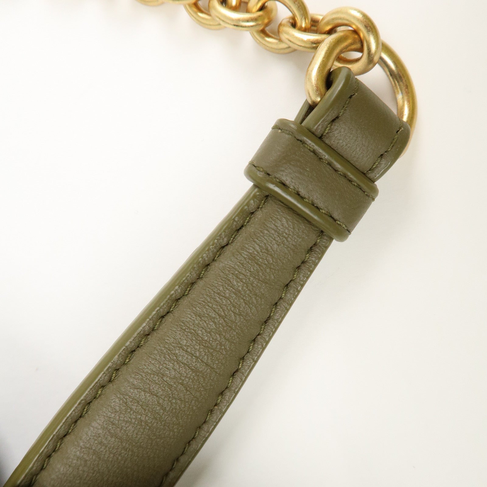 BOTTEGA VENETA Intrecciato Leather Olympia Chain Shoulder Bag Used