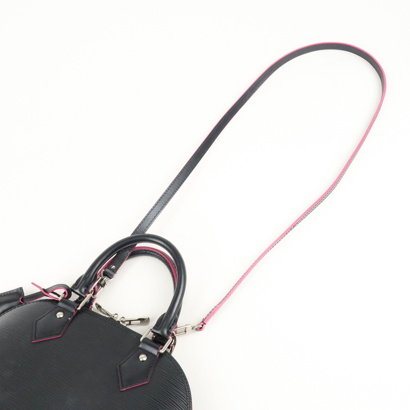 Louis Vuitton Epi Alma BB 2Way Shoulder Bag Noir Pink M54160 Used