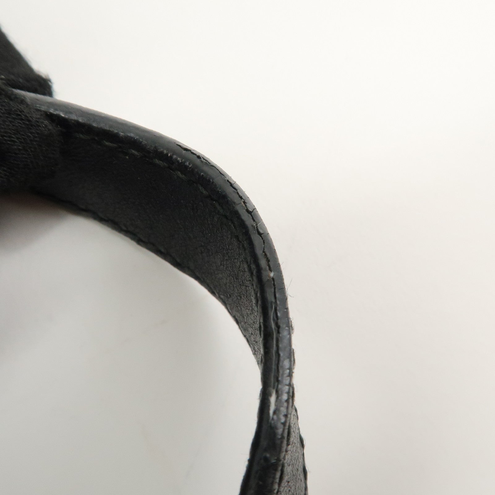 GUCCI Sherry Canvas Leather Ruck Sack Back Pack Black 337075 Used