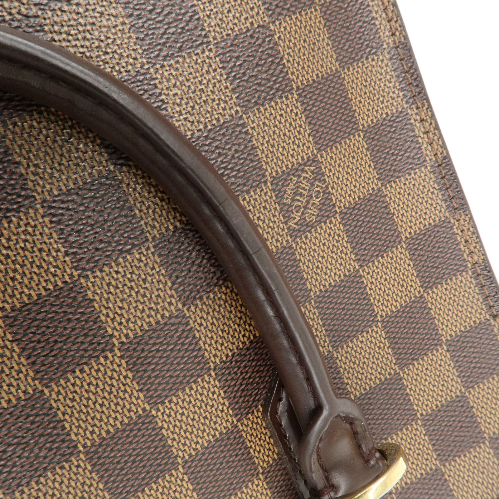 Louis Vuitton Damier Ebene Triana Hand Bag Brown N51155 Used