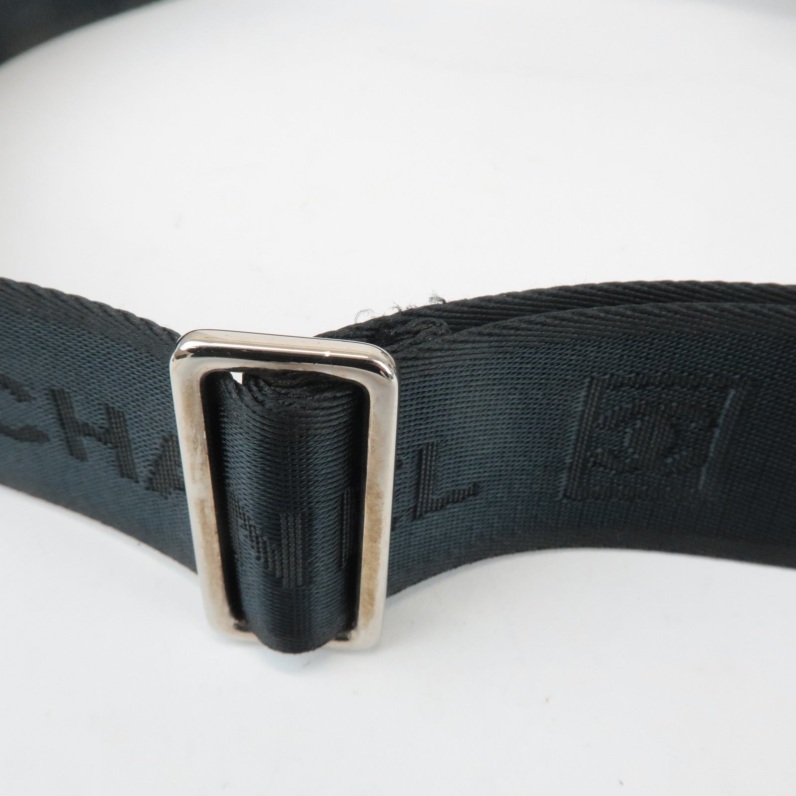 CHANEL Airline Canvas Leather Shoulder Bag Airplane Pattern Used