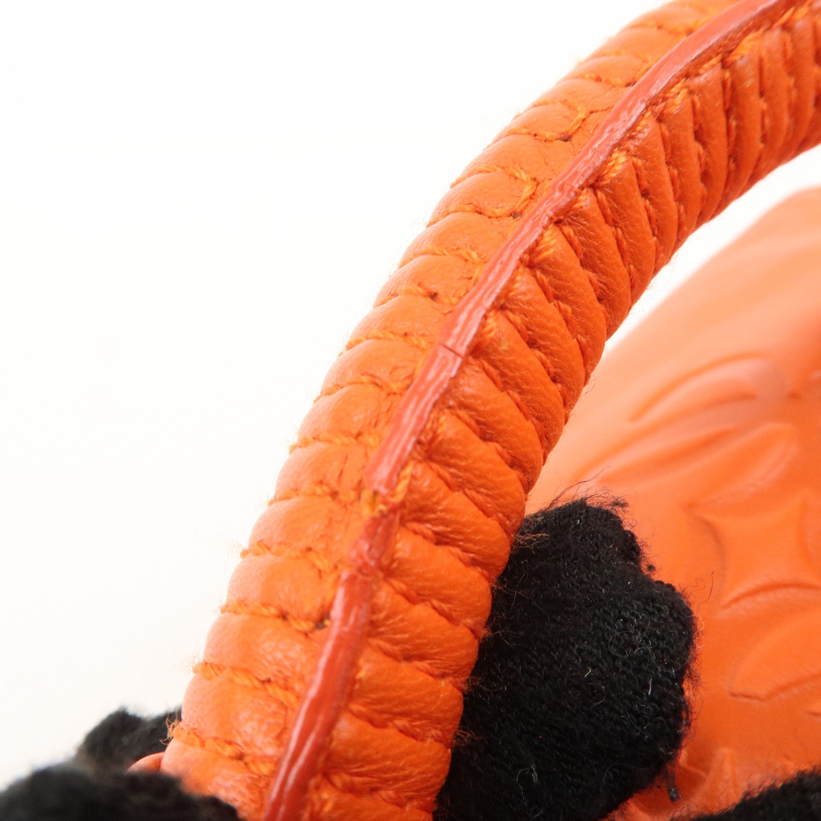 LOEWE Anagram Leather Nappa Aire Hand Shoulder Bag Orange Used