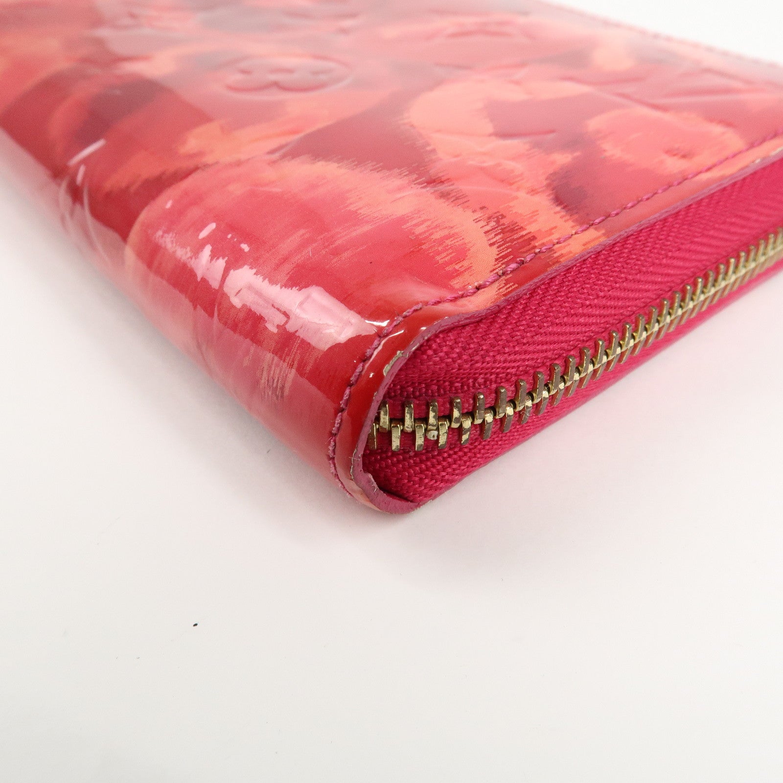 Louis Vuitton Monogram Vernis Ikat Flower Zippy Wallet M90019 Used
