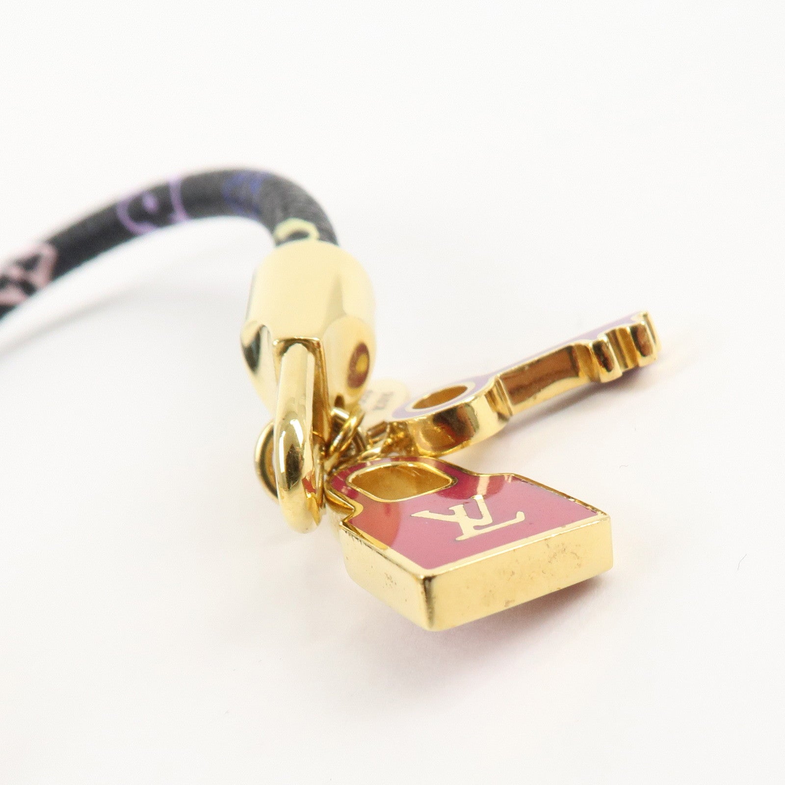 Louis Vuitton Monogram Multicolor Bracelet Lock It Noir M6603F Used