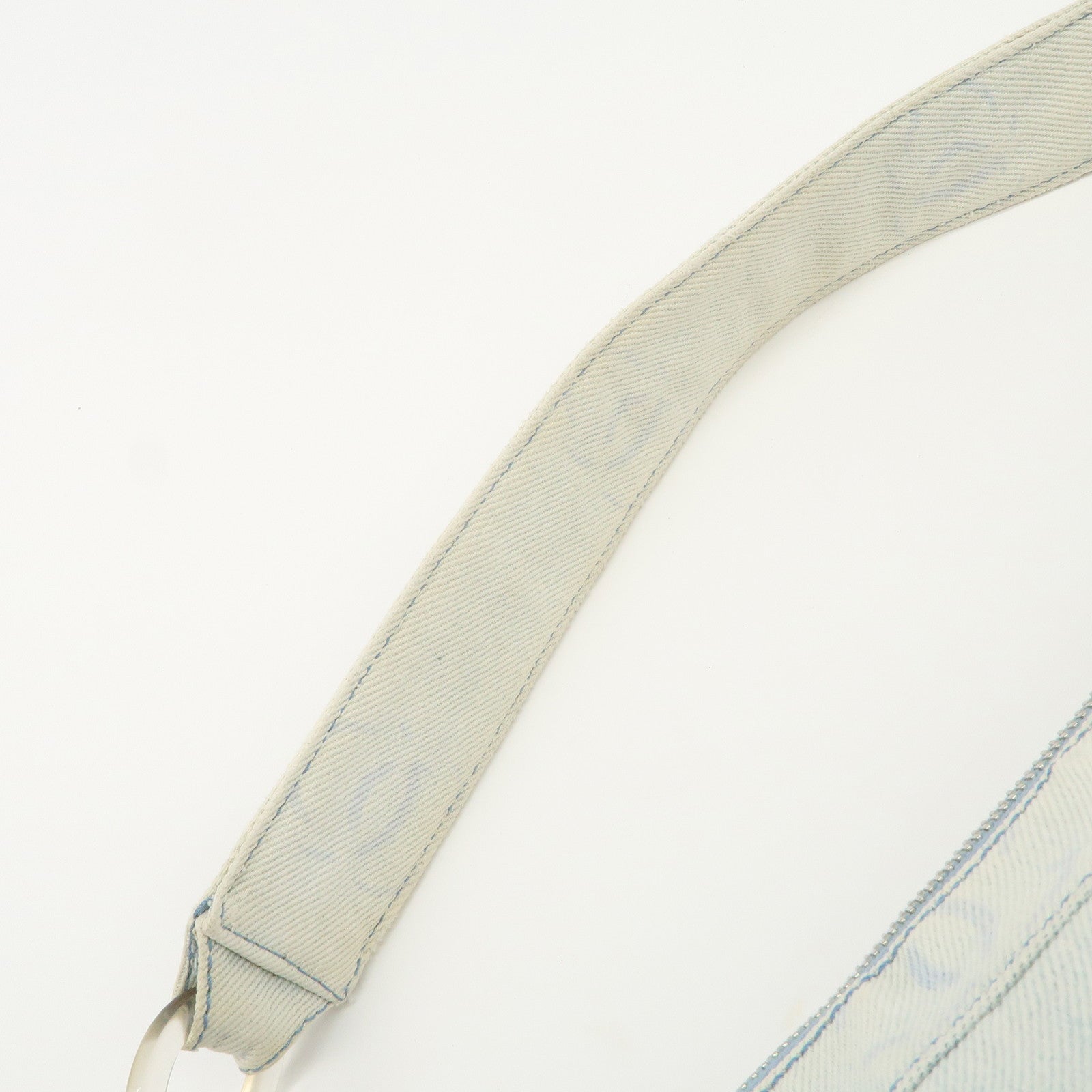 CHANEL Denim Plastic COCO Mark One Shoulder Bag Light Blue Used