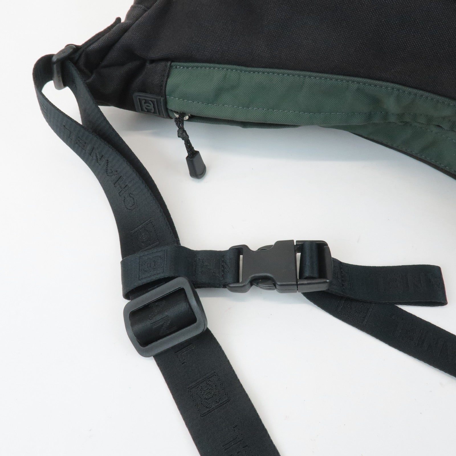 CHANEL COCO Mark Sportline Canvas Shoulder Bag A23289 Used