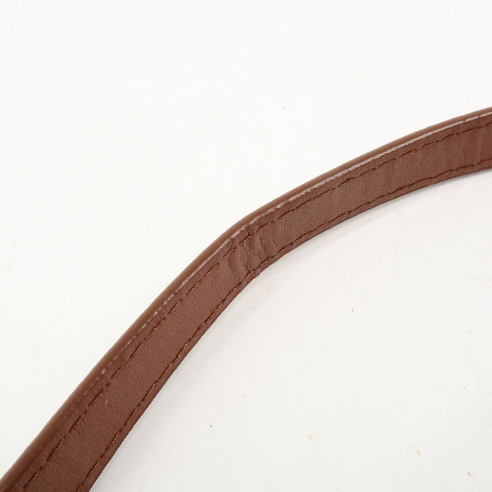 LOEWE Anagram Leather Shoulder Bag Brown Used